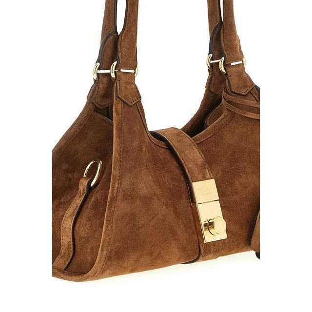Prada PRADA Cocoa Brown Suede Top Handle Bag New & Authentic Size ONE SIZE - 3 Thumbnail