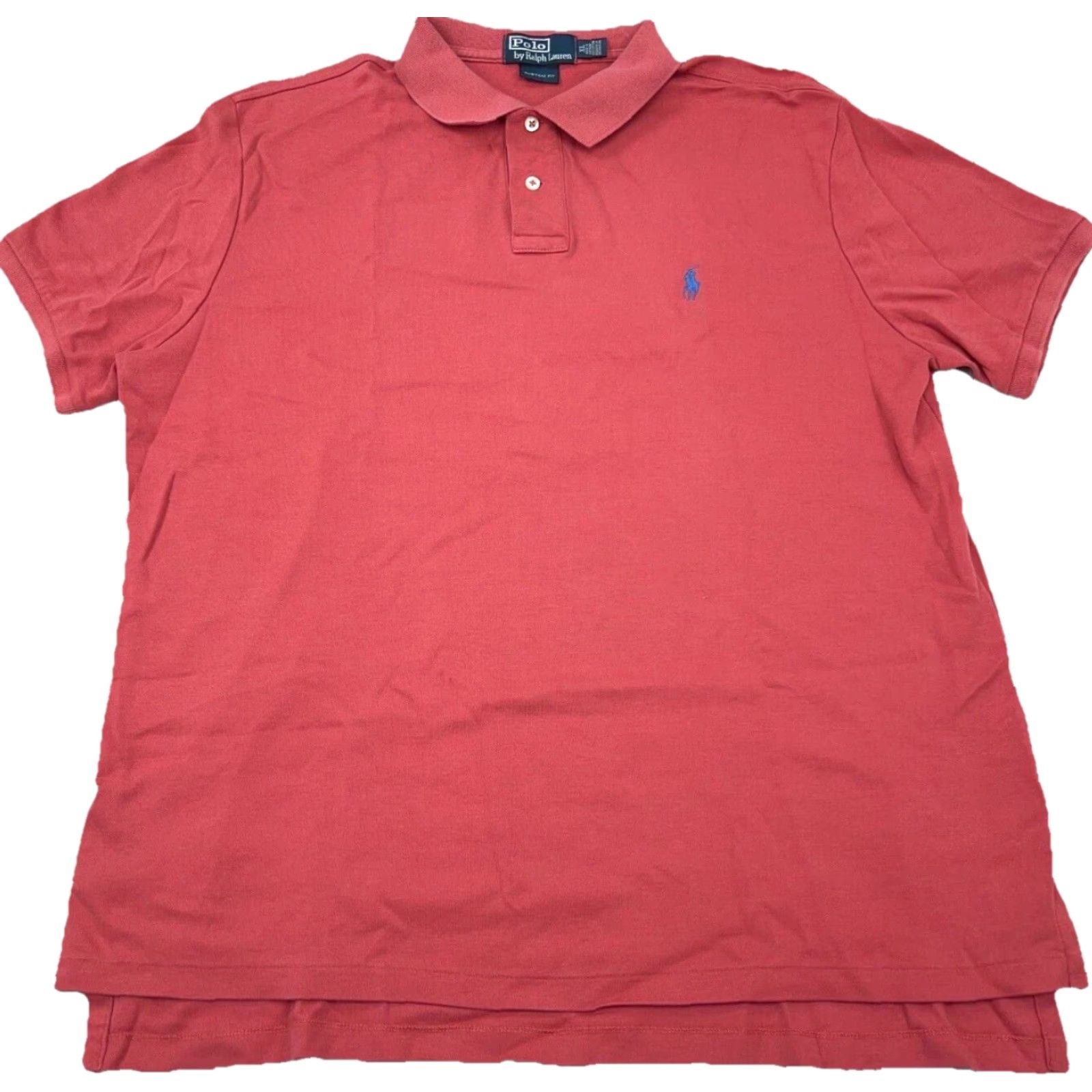 Polo Ralph Lauren Ralph Lauren Polo Shirt Men XL Pink Blue Custom Fit Fine Soft Touch Cotton Golf Polo Shirt XL Pink Blue Mens Regular Cotton Golf Polo by Ralph Lauren Size US XL / EU 56 / 4 - 2 Thumbnail