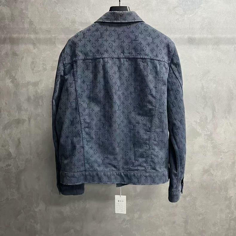 Louis Vuitton LOUIS VUITTON Blue logo printed single-breasted casual long Size US XL / EU 56 / 4 - 5 Thumbnail