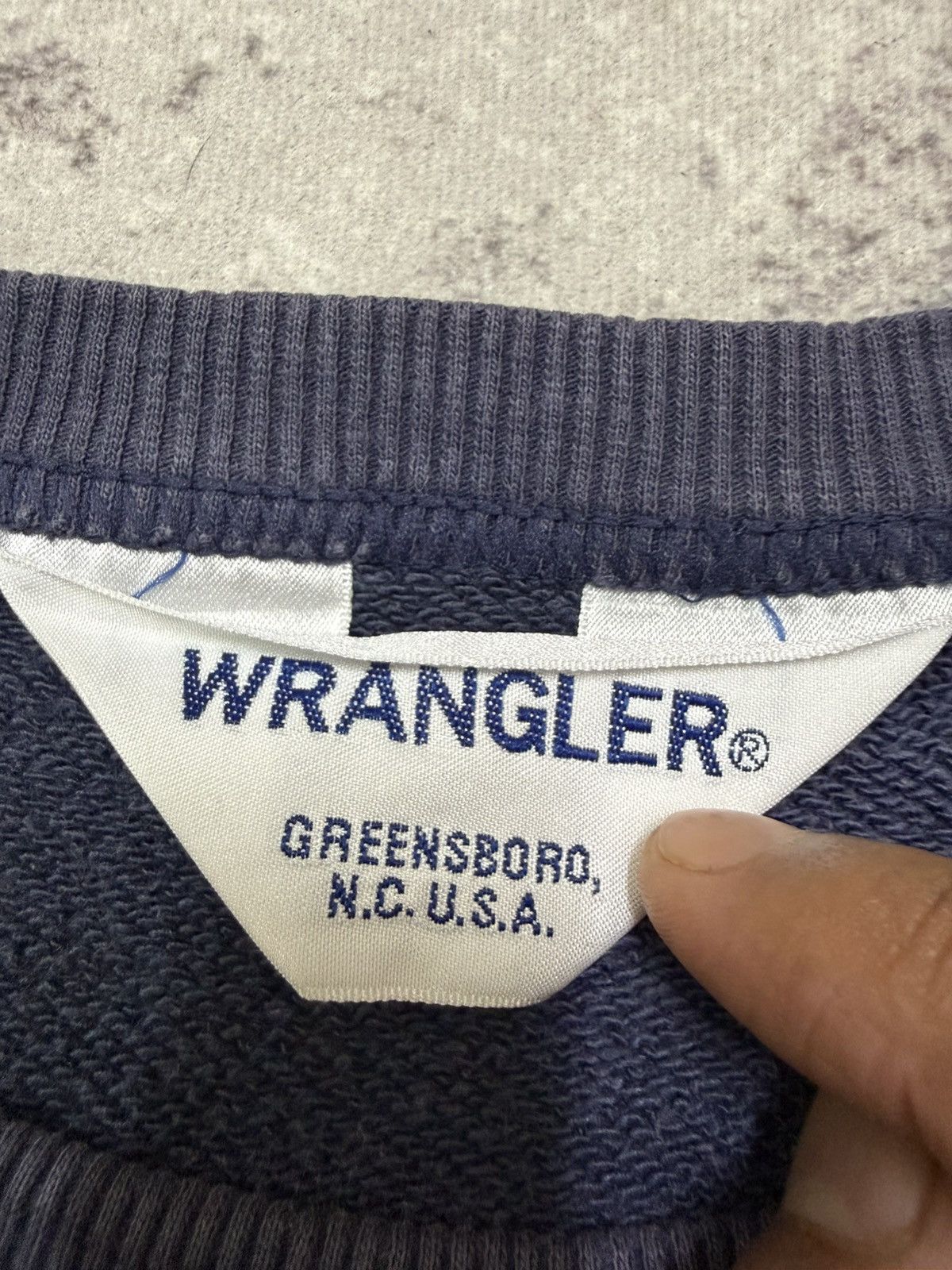 Wrangler Sun faded🔥Vintage Wrangler Biglogo Crewneck Sweatshirt Size US M / EU 48-50 / 2 - 8 Thumbnail