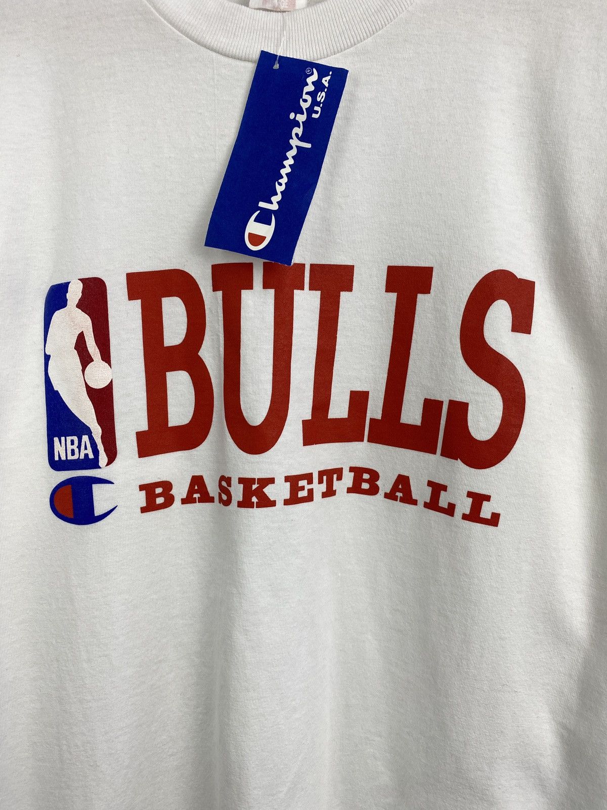 Champion 🇺🇸 Vintage 90s Chicago Bulls Champion Rare Retro T-Shirt Size US L / EU 52-54 / 3 - 4 Thumbnail