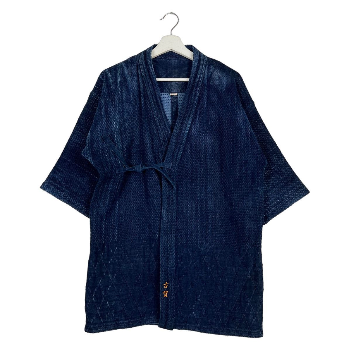 Indigo × Japanese Brand 🔥 VINTAGE 60s INDIGO KENDO CARDIGAN JACKET Size US M / EU 48-50 / 2 - 2 Thumbnail
