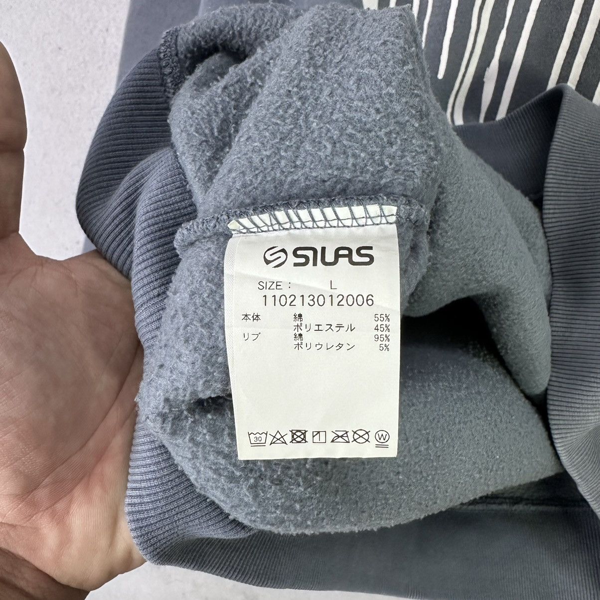 Japanese Brand Silas Krink Graphic Sweatshirt Grey Paint Drip Print Size US L / EU 52-54 / 3 - 7 Thumbnail