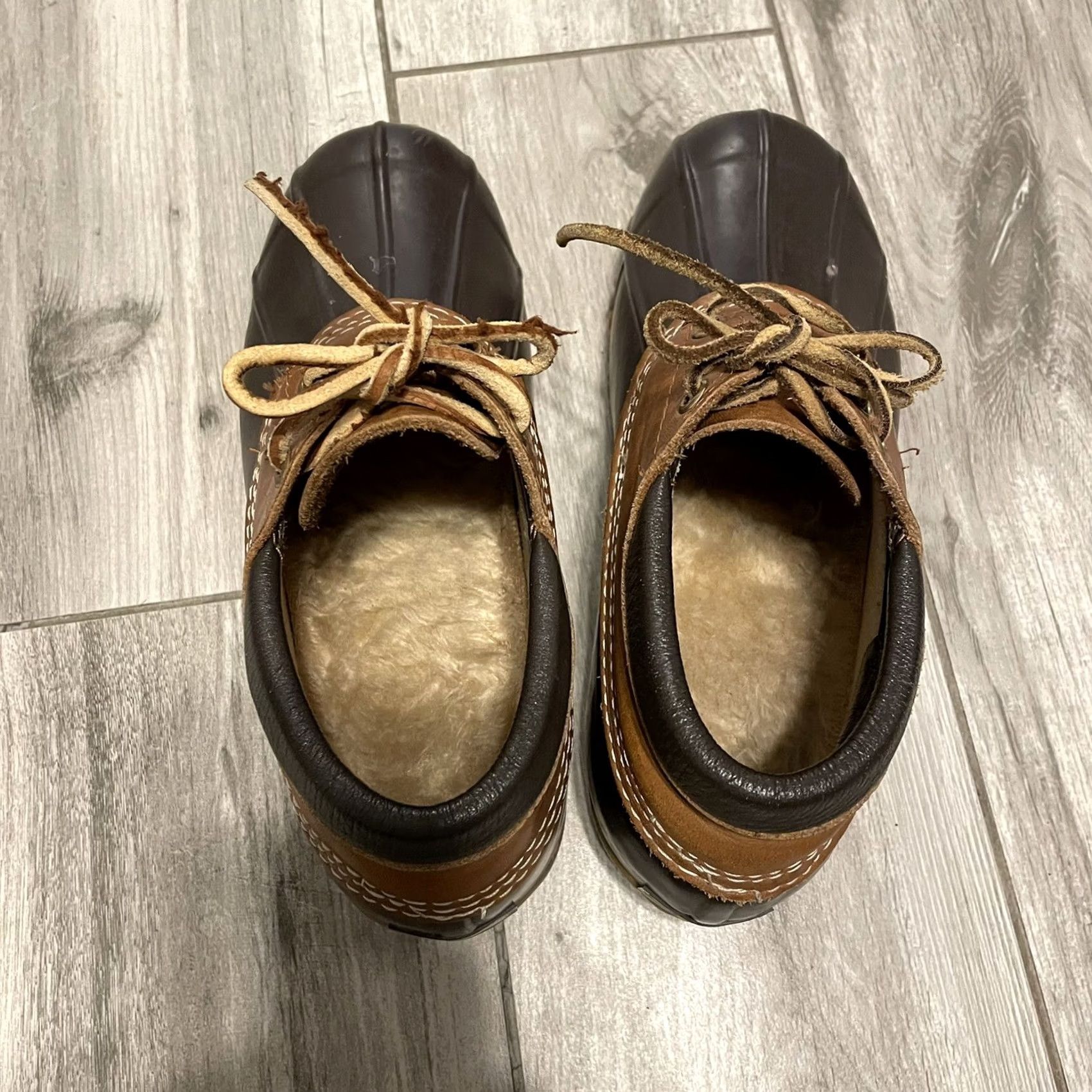 Eddie Bauer VINTAGE Eddie Bauer Low Duck Rubber Rain Boots 7M Waterproof Lace Slip On Women Boots Brown Rubber Waterproof 7M Women Boots Size US 7 / IT 37 - 6 Thumbnail