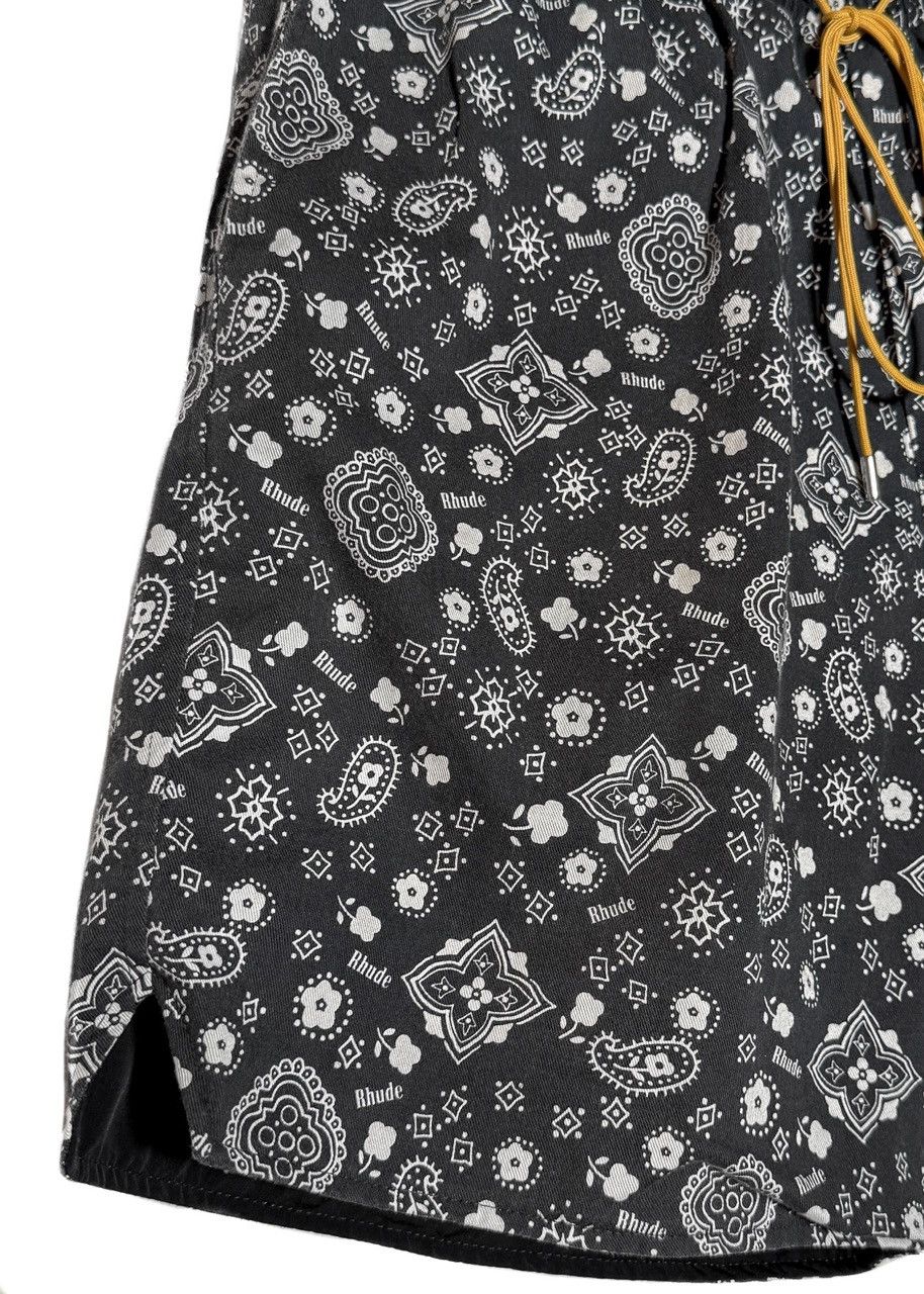 Rhude Rhude Black White Bandana Pattern Sergé Shorts Size US 36 / EU 52 - 3 Thumbnail