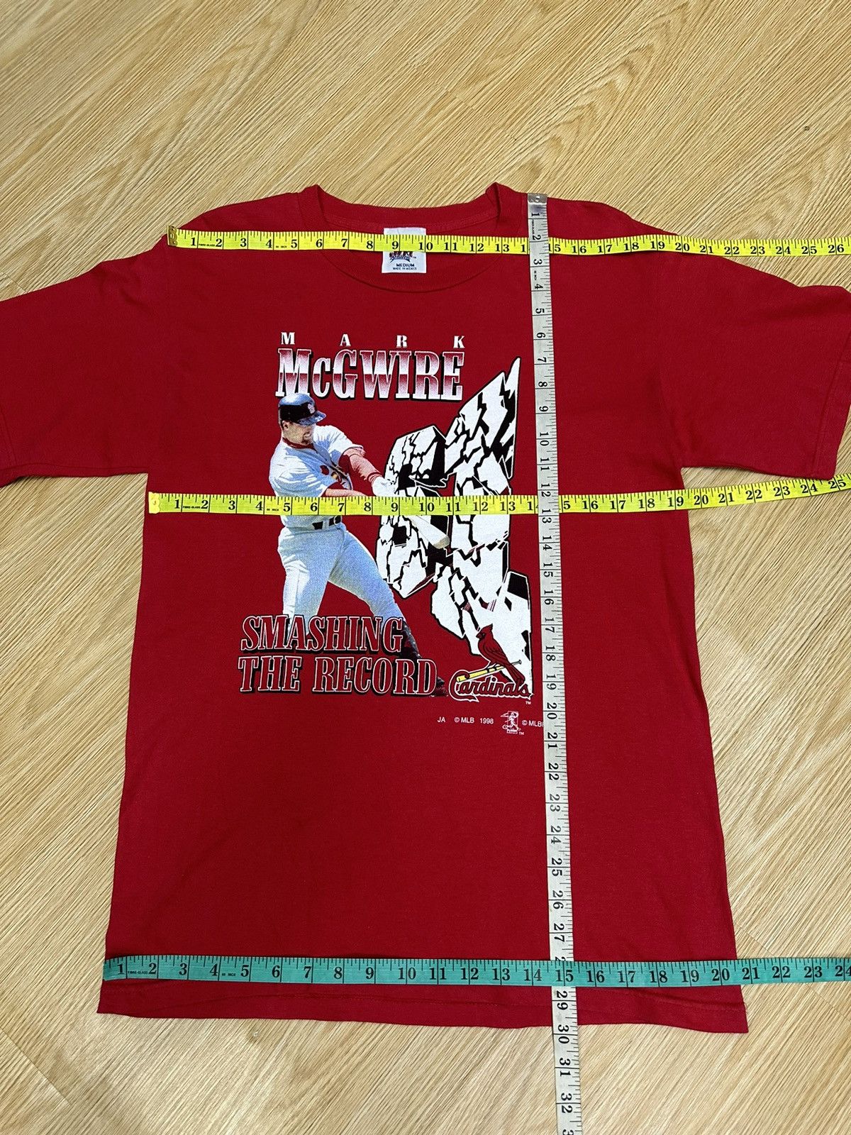 MLB Vintage MLB Mark Mc Gwire Smashing The Record A534 Size US M / EU 48-50 / 2 - 5 Thumbnail