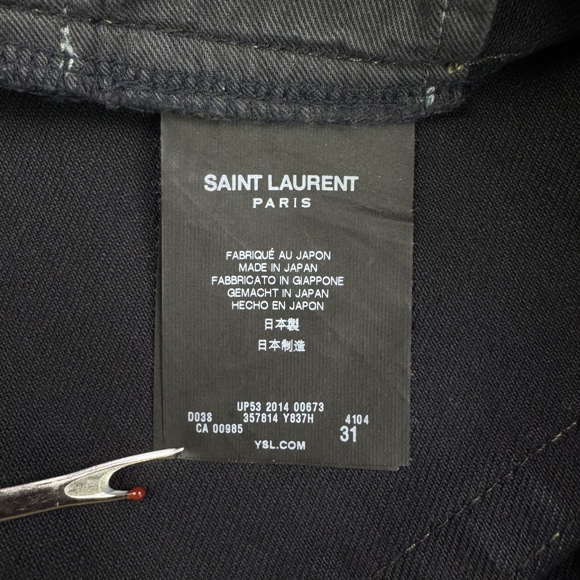 Saint Laurent Paris SAINT LAURENT PARIS FW14 OIL CRASH D02 DENIM Size US 31 - 4 Thumbnail