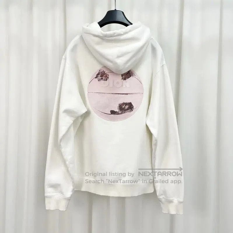 Dior Dior Logo White Long Sleeve Cotton Hoodie . Size US M / EU 48-50 / 2 - 2 Thumbnail