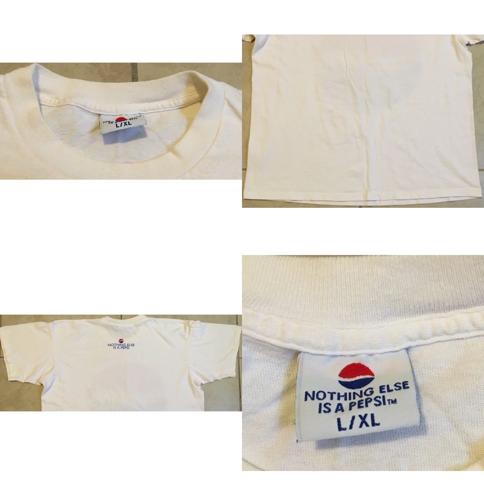 Vintage Vtg 90s Pepsi Faded Promo Shirt XL USA Graphic Tee Men White Surf Grunge 80s 90s Coca Cola Coke Drink USA Pepsi Cradle Ghost Single Stitch Vintage Size US XL / EU 56 / 4 - 8 Thumbnail