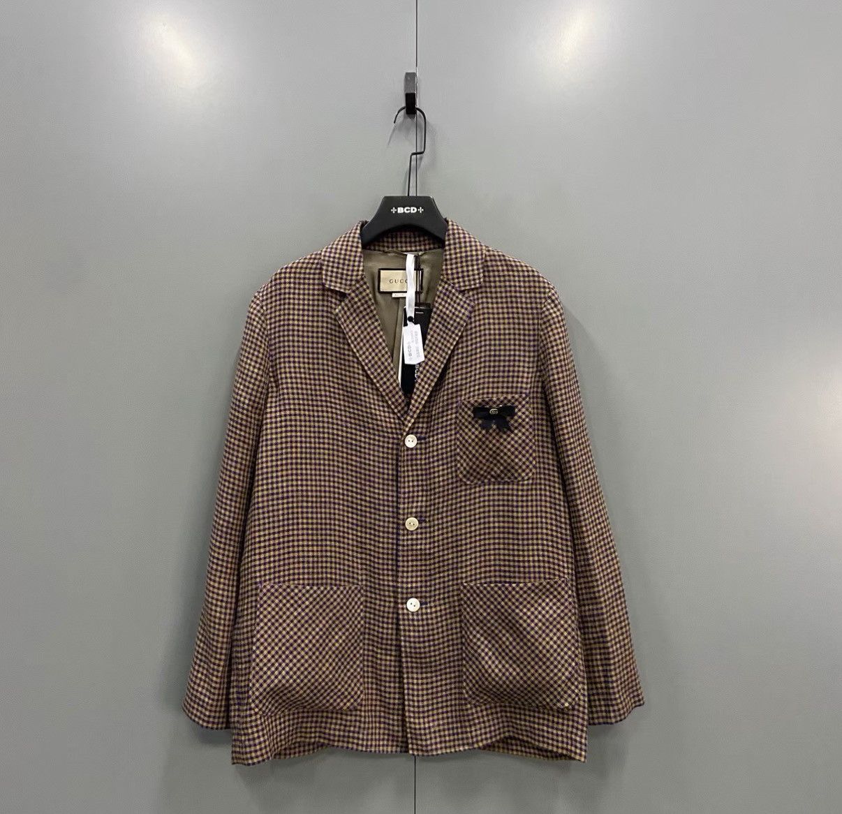 Gucci Gucci Mini Check Blazer J41 Size L / US 10 / IT 46 - 1 Thumbnail