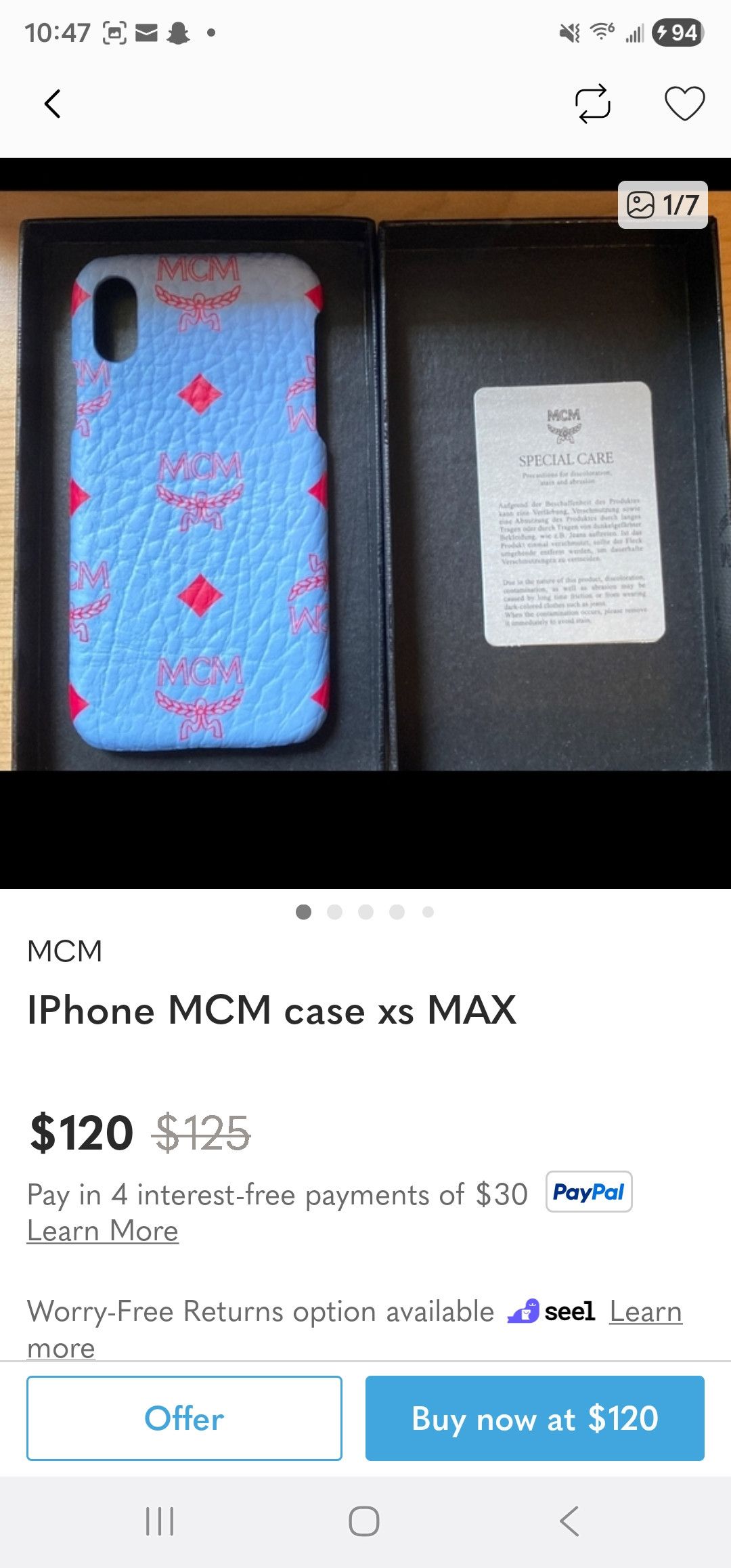 MCM MCM I Phone Case. Size ONE SIZE - 2 Thumbnail