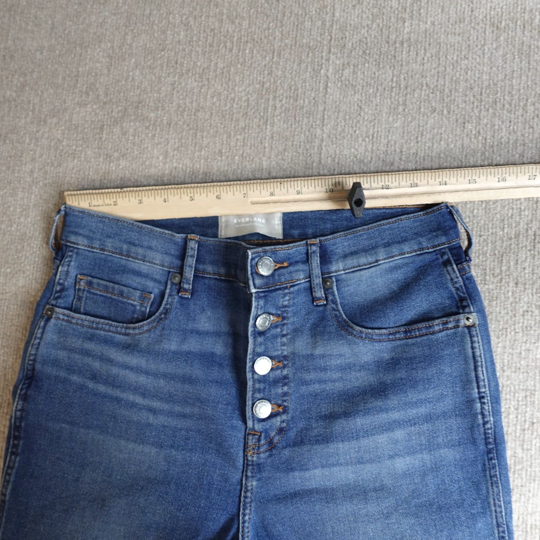Everlane Everlane Jeans Womens 29 Blue Vintage Ankle Skinny Button Hem Regular Size 29 Blue Jeans Women Vintage Skinny Ankle Button 29" Size 29" - 6 Thumbnail