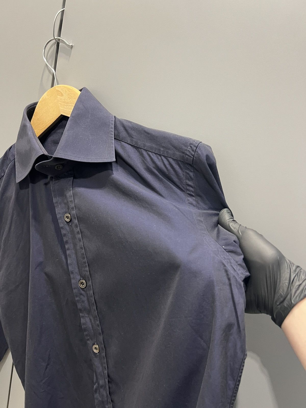 Tom Ford Tom Ford Cotton Shirt Dark Blue Small Size US M / EU 48-50 / 2 - 6 Thumbnail