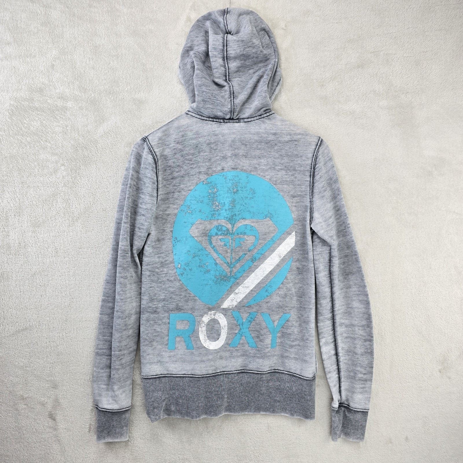 Quiksilver Quiksilver Roxy Zip Up Sweater Women Small Heather Gray Y2K Size S / US 4 / IT 40 - 9 Thumbnail