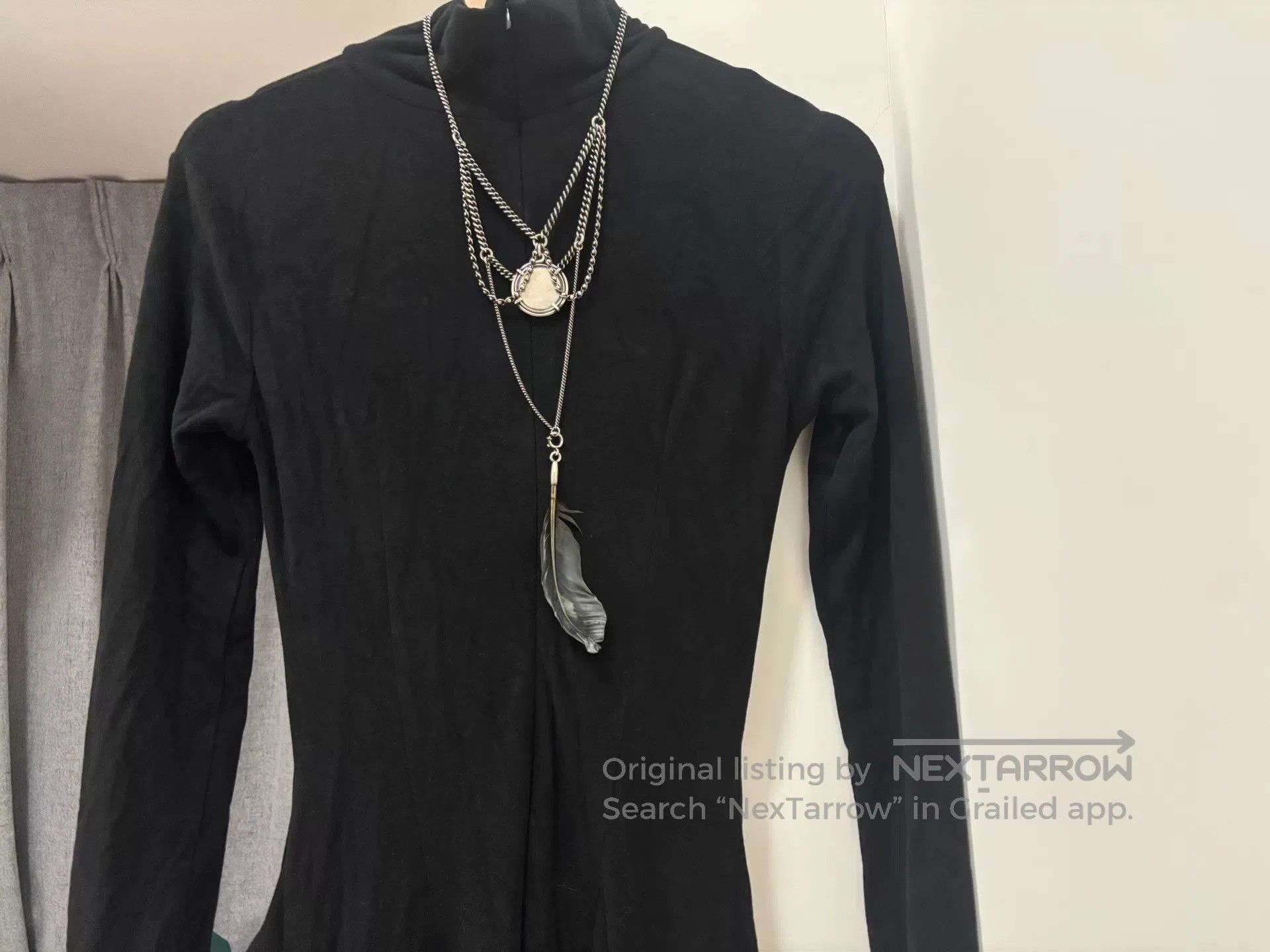 Ann Demeulemeester Ann Demeulemeester 925 Silver Feather Necklace. Size ONE SIZE - 2 Thumbnail