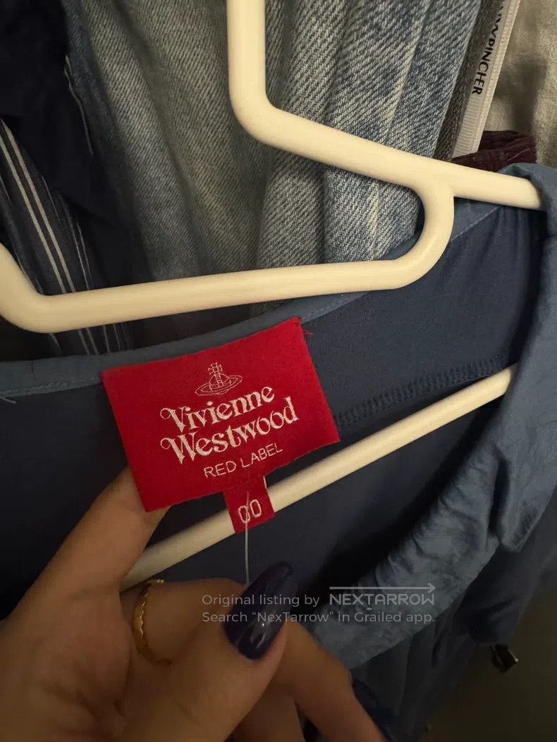 Vivienne Westwood Vivienne Westwood size 00 Dark Blue Dress with Lace Collar Size S / US 4 / IT 40 - 2 Thumbnail