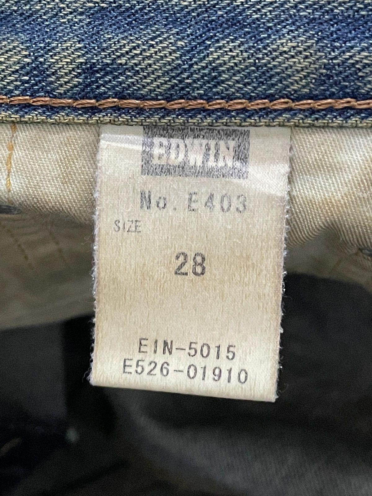 Edwin × GOSTAR DE FUGA × Hysteric Glamour Vintage Edwin 403 Mud Wash Distressed Straight Jeans Size US 29 - 15 Thumbnail