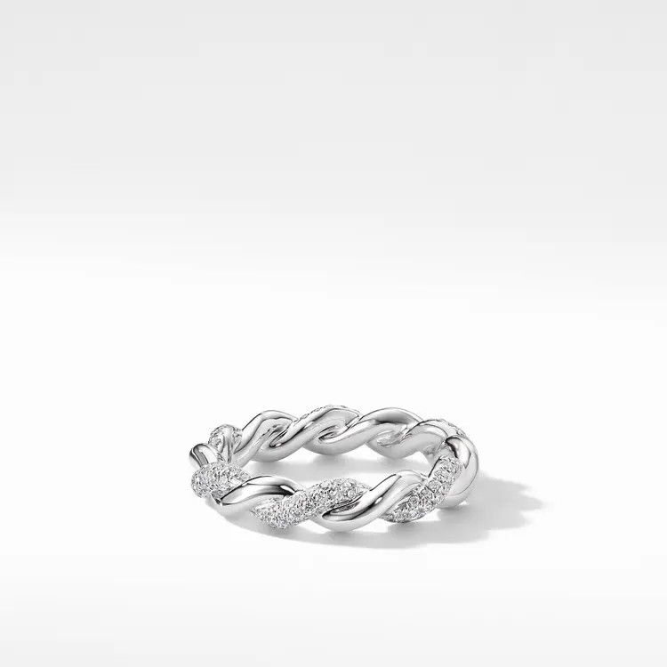 David Yurman o1s1wg111025 R12091D /Size 8 / Ring with Diamonds in Silver Size ONE SIZE - 1 Preview