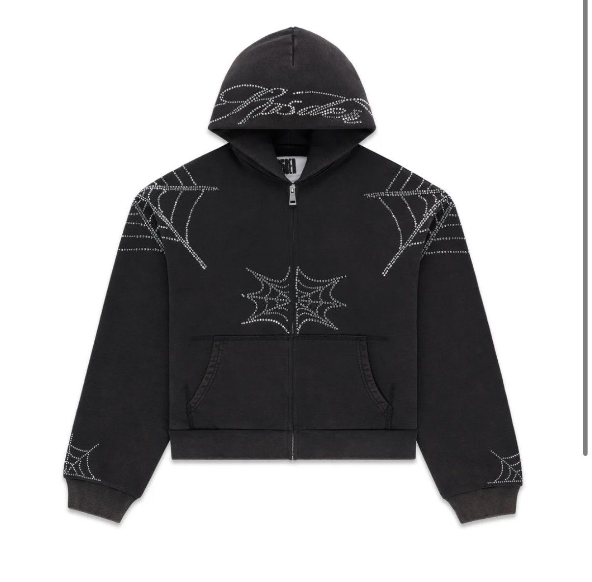 Sp5der Rhinestone Web Zip Hoodie Size US M / EU 48-50 / 2 - 1 Thumbnail