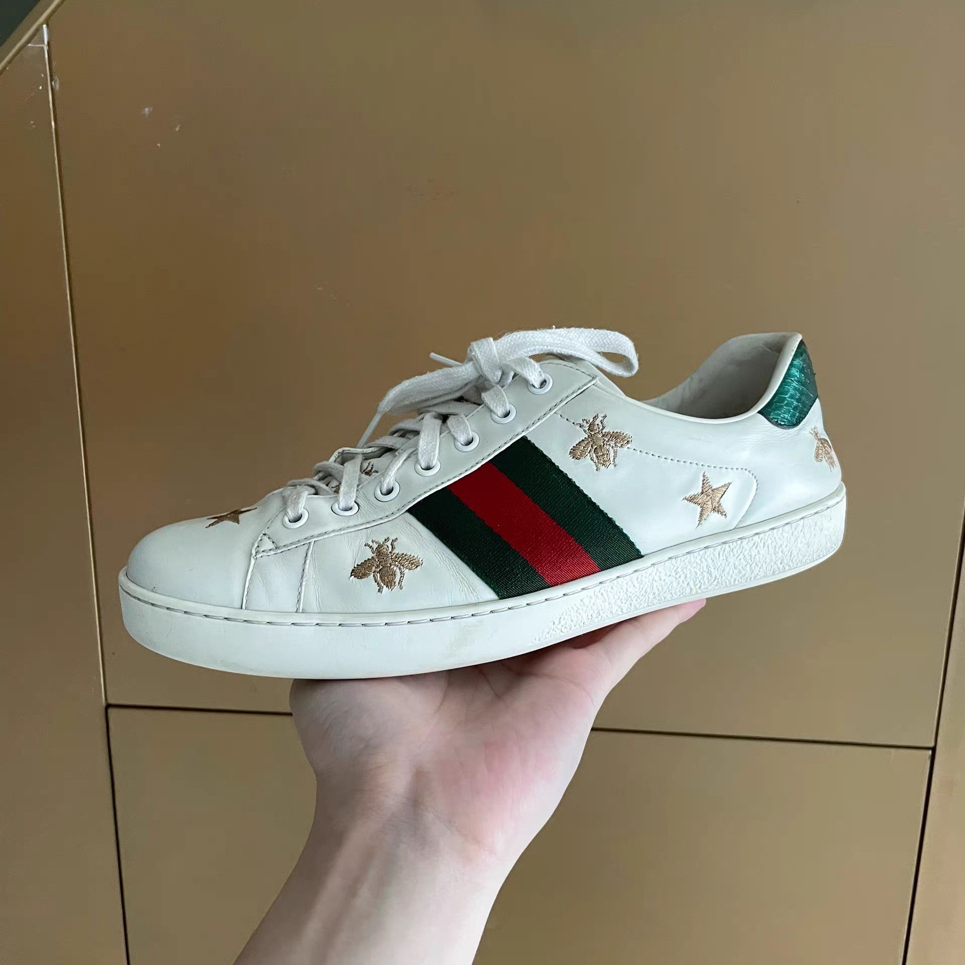 Gucci Gucci Ace Bee & Star Sneakers Size 9 = 43 Size US 10 / EU 43 - 1 Thumbnail