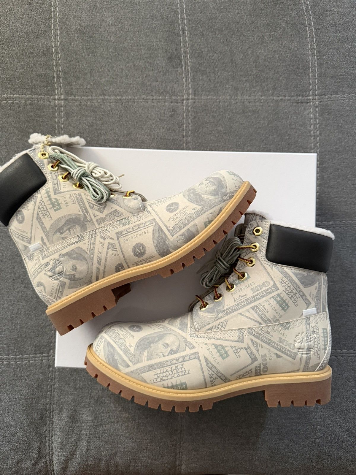 Maison Margiela × Supreme Maison Margiela X Supreme $100 Bills Timberland Size US 9 / EU 42 - 2 Thumbnail