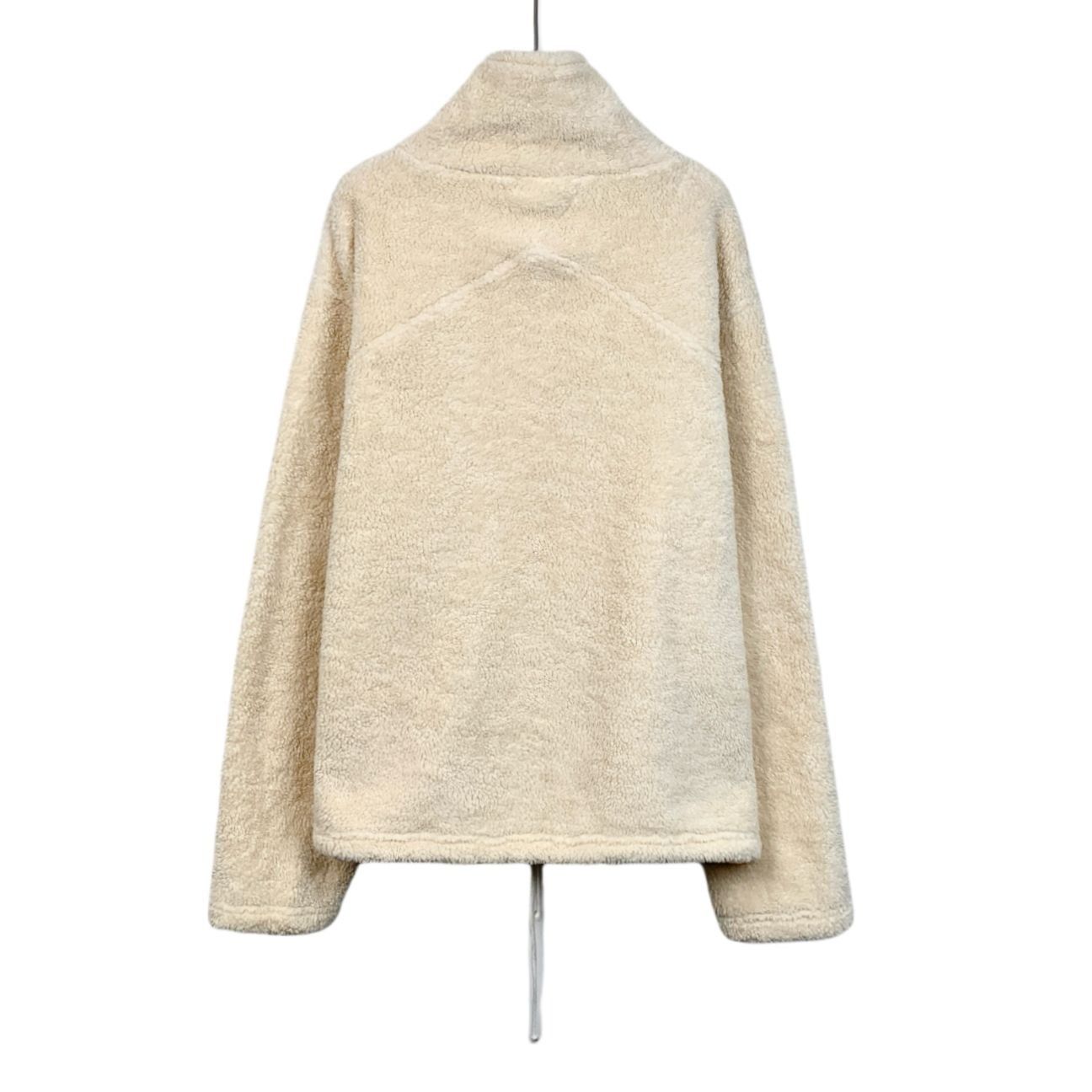 Bottega Veneta Bottega Veneta Beige Teddy High Neck Cotton Hoodie With Draw Size L / US 10 / IT 46 - 6 Thumbnail