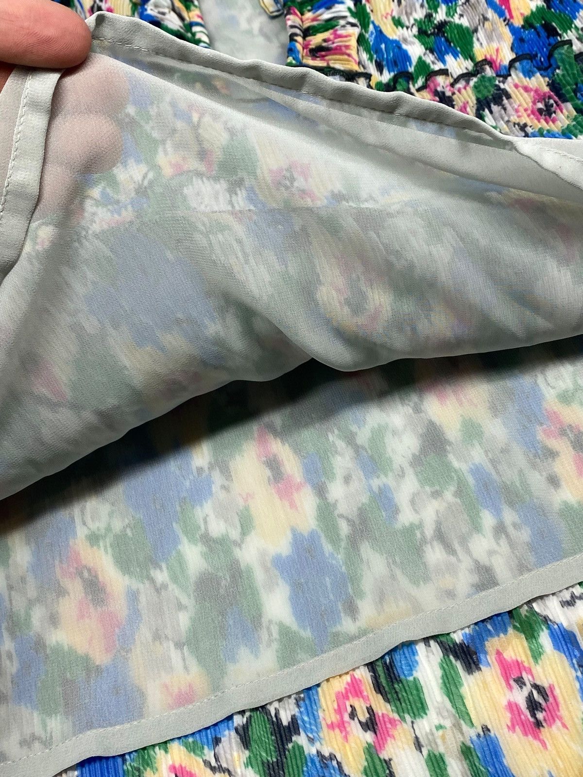 Ganni 🔥 GANNI FLORAL BLOUSE RIBBED BREATHABLE Y2K PARIS AESTHETIC Size XS / US 0-2 / IT 36-38 - 19 Thumbnail