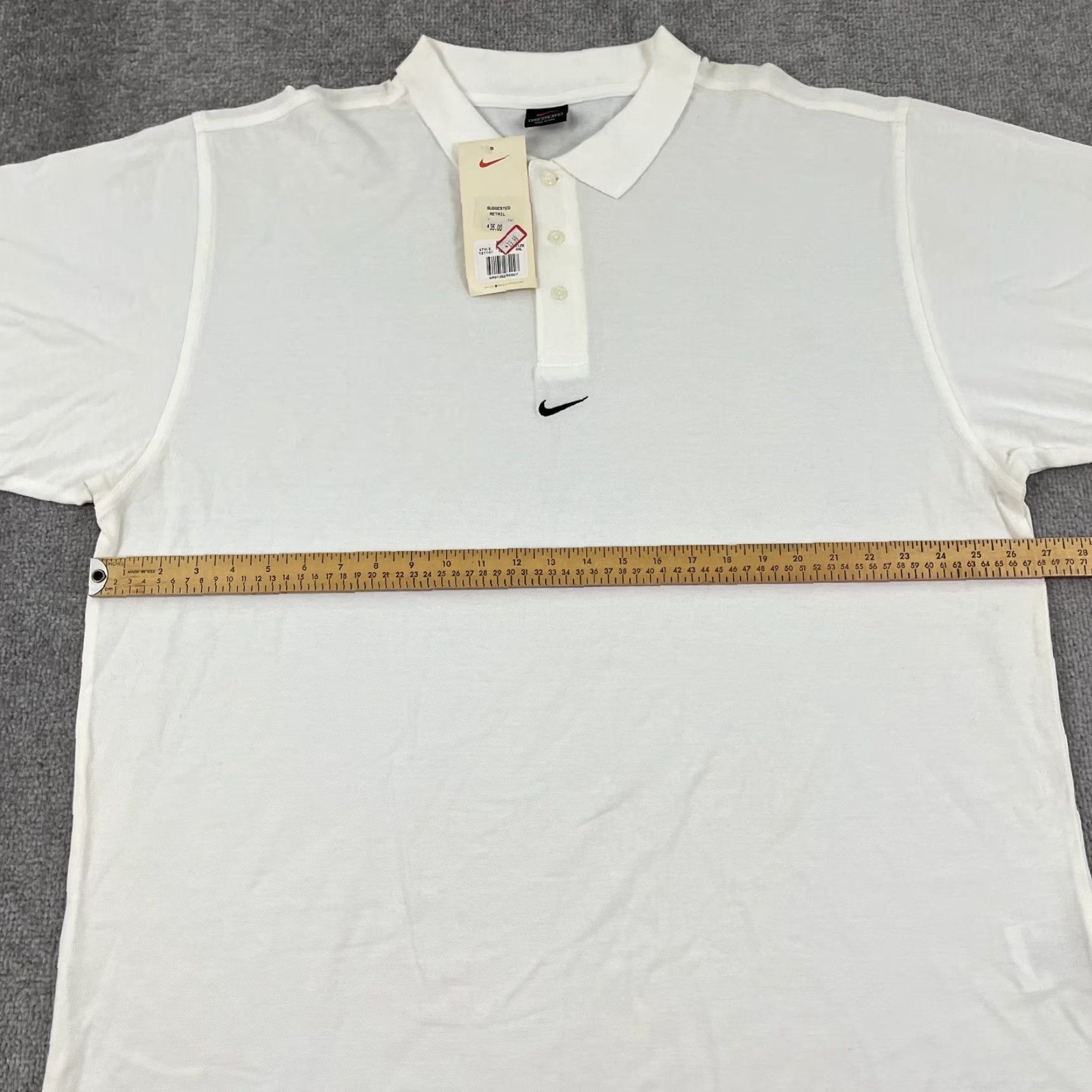 Nike VINTAGE Nike Polo Shirt Mens 2XL White Short Sleeve Casual Golf Tennis Retro Logo 90s Size US XXL / EU 58 / 5 - 6 Thumbnail