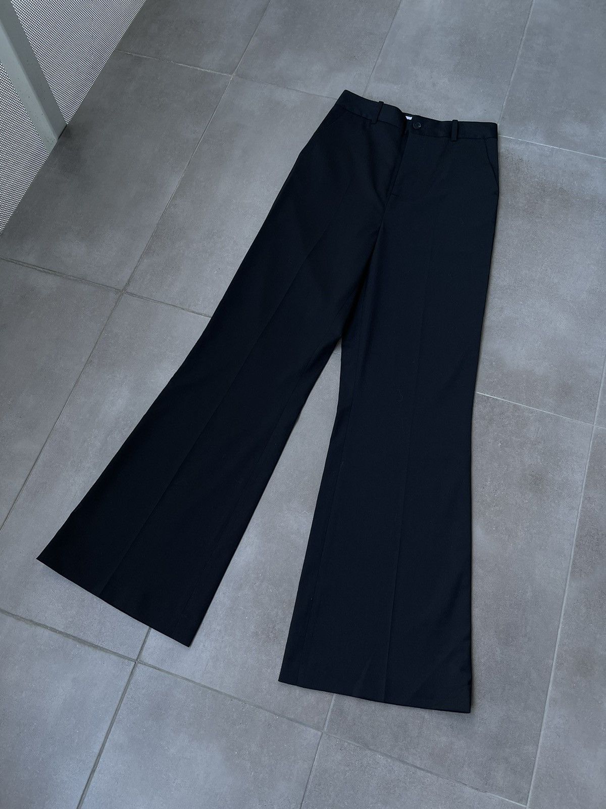 Han Kjobenhavn !DS! AW22 Han Kjobenhavn Wool Flared Black Trousers Size US 30 / EU 46 - 7 Thumbnail