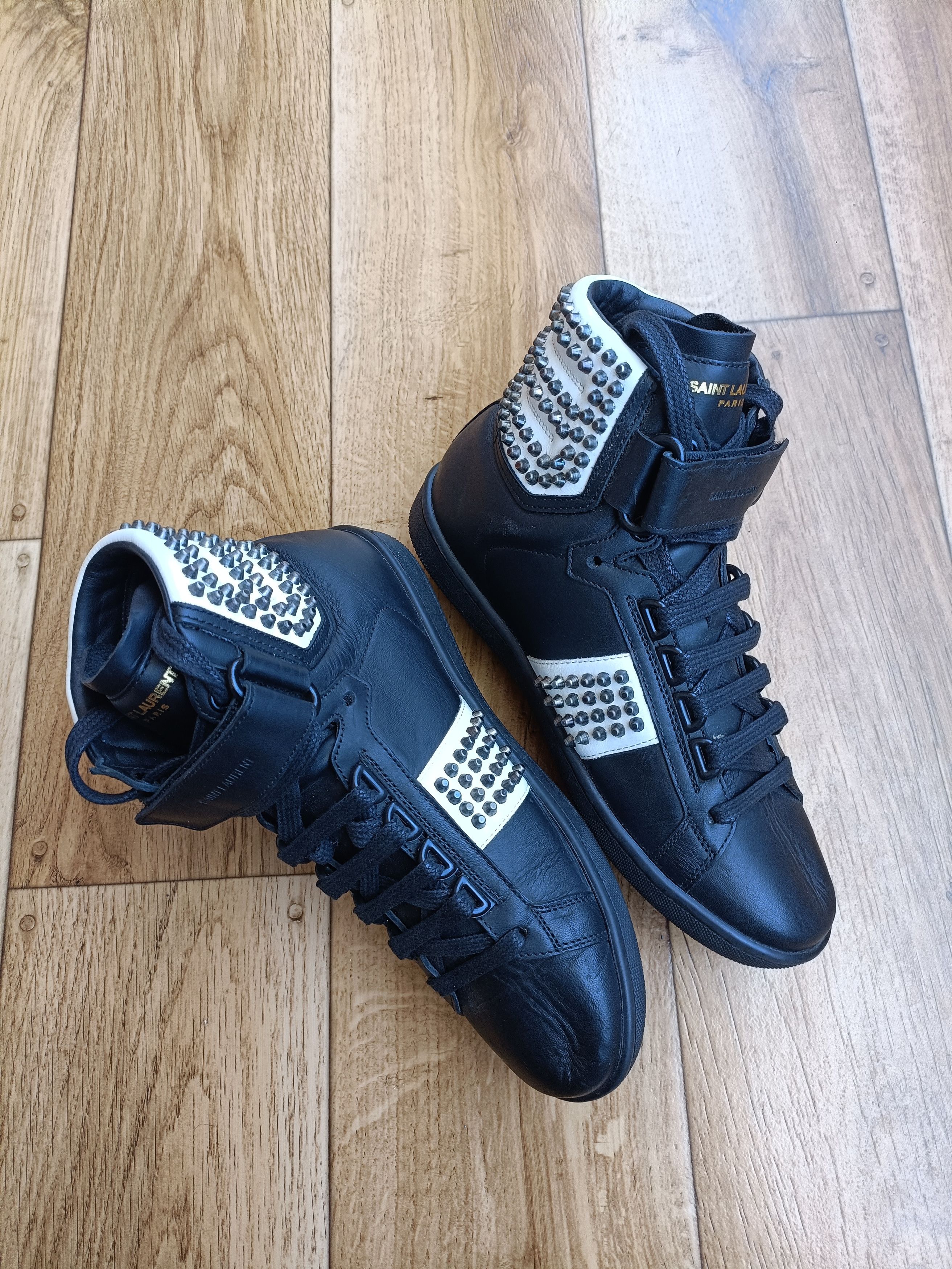 Saint Laurent Paris Saint Laurent High Top Trainers Size US 5 / IT 35 - 9 Thumbnail