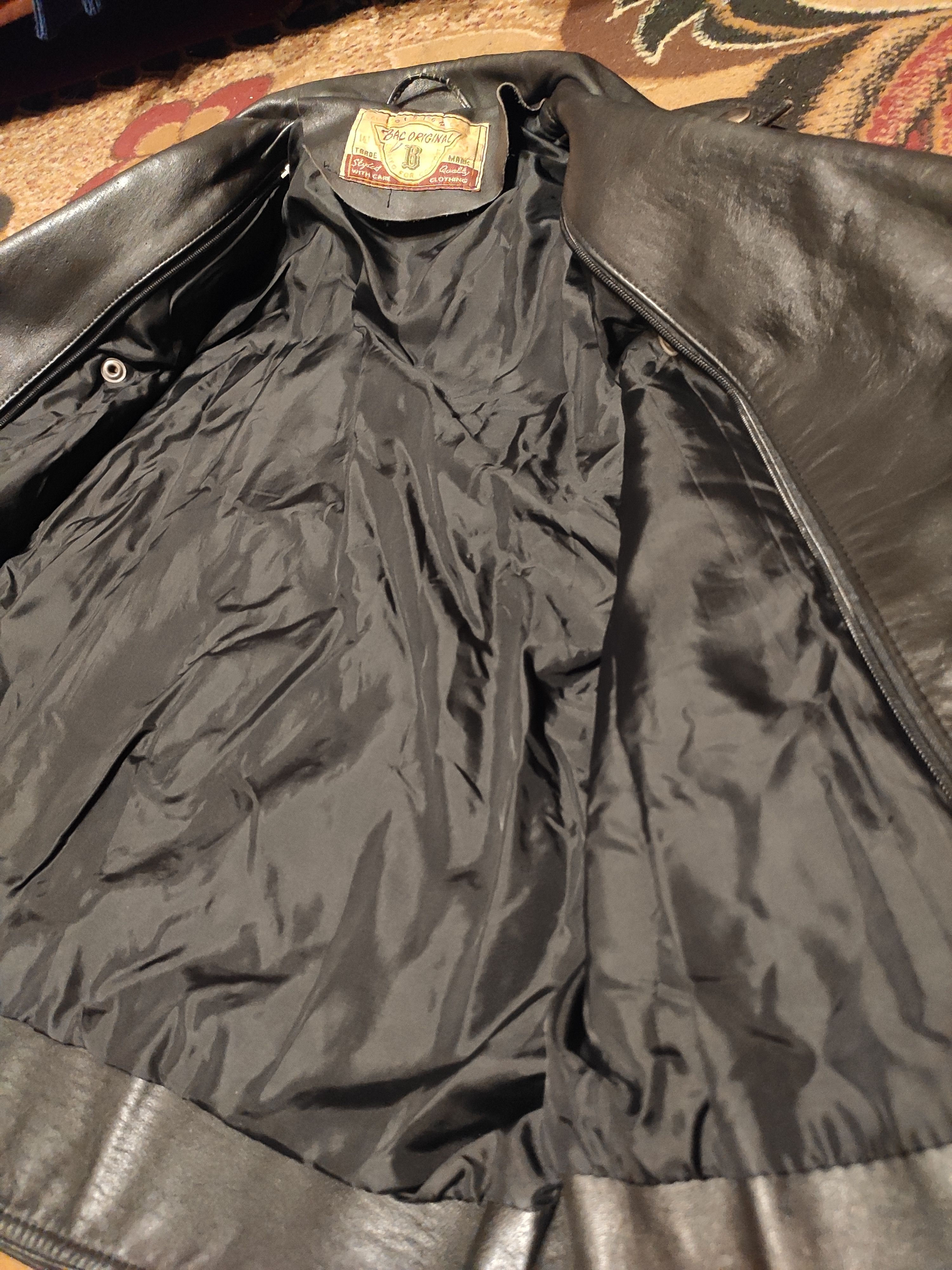 Genuine Leather × Japanese Brand Leather vintage Ramones/biker motorcycle jacket black s/m Size US S / EU 44-46 / 1 - 6 Thumbnail