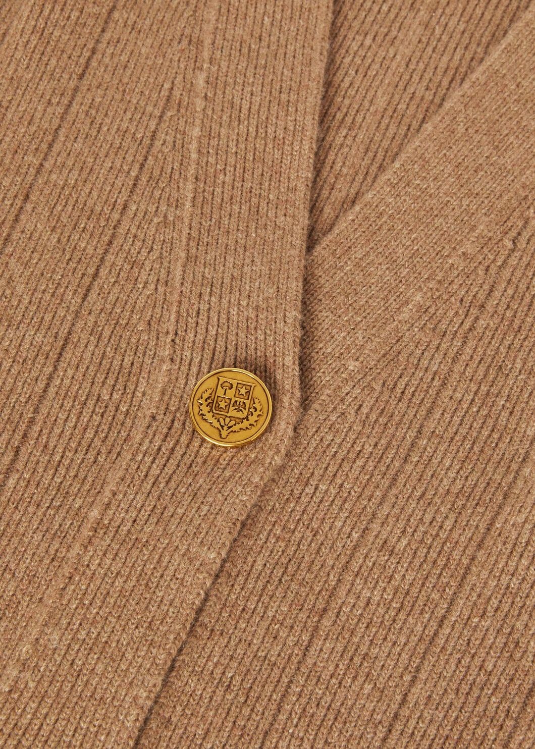 Loro Piana o1srvl11e0725 FAO4273 Baby Cashmere Ribbed Cardigan in Brown Size XS / US 0-2 / IT 36-38 - 6 Thumbnail