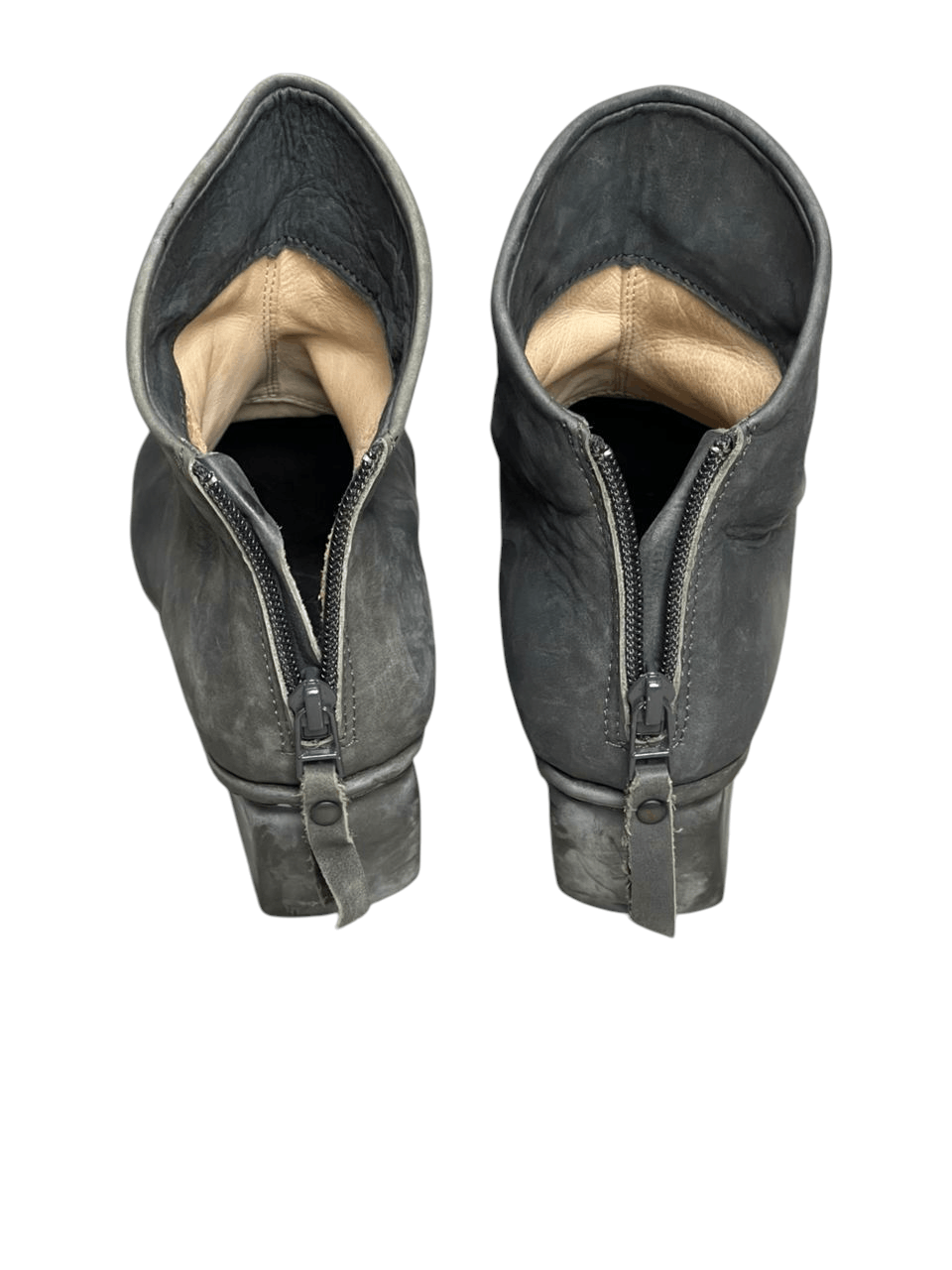 Trippen Trippen Swift Dark Grey Leather Short Boots Size US 5 / IT 35 - 10 Thumbnail