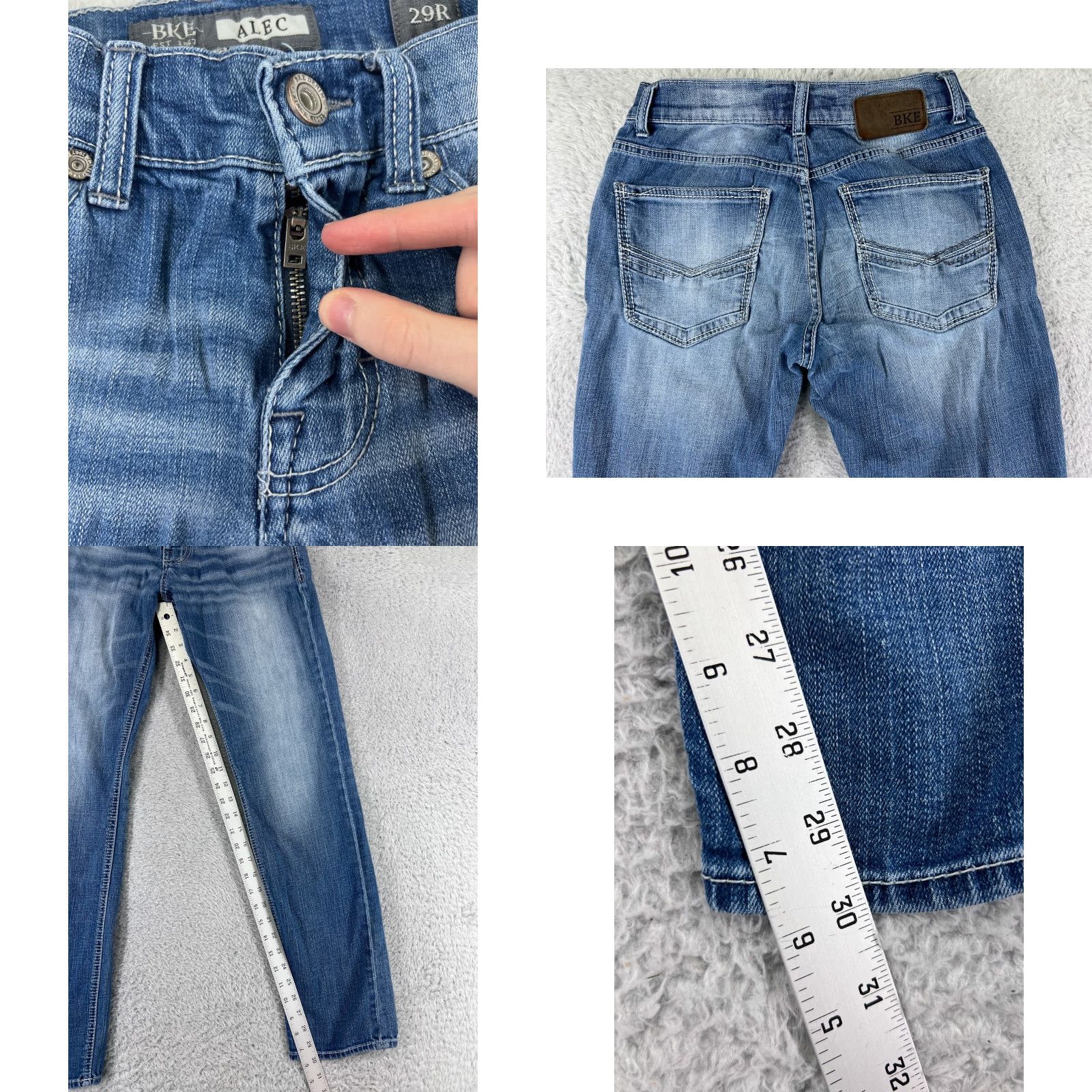 Vintage Buckle Jeans Adult 29 Blue Denim Straight 5-Pocket Bke 27x30 Regular Cotton Buckle Brand Men Pants Size 29 Blue Denim Jeans Size US 29 - 8 Thumbnail