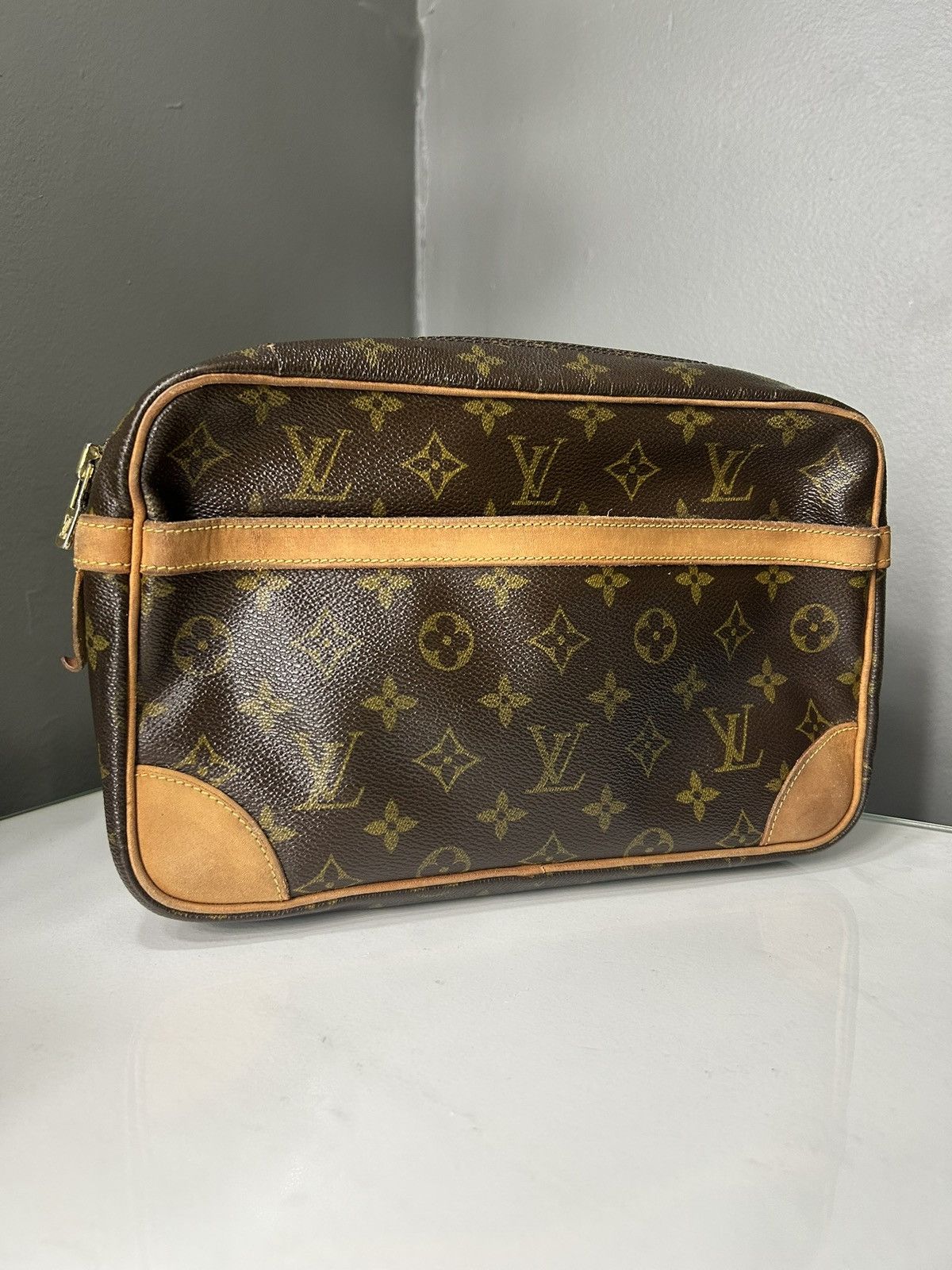 Vintage Louis Vuitton Monogram Compiègne 28 Clutch Bag 861
