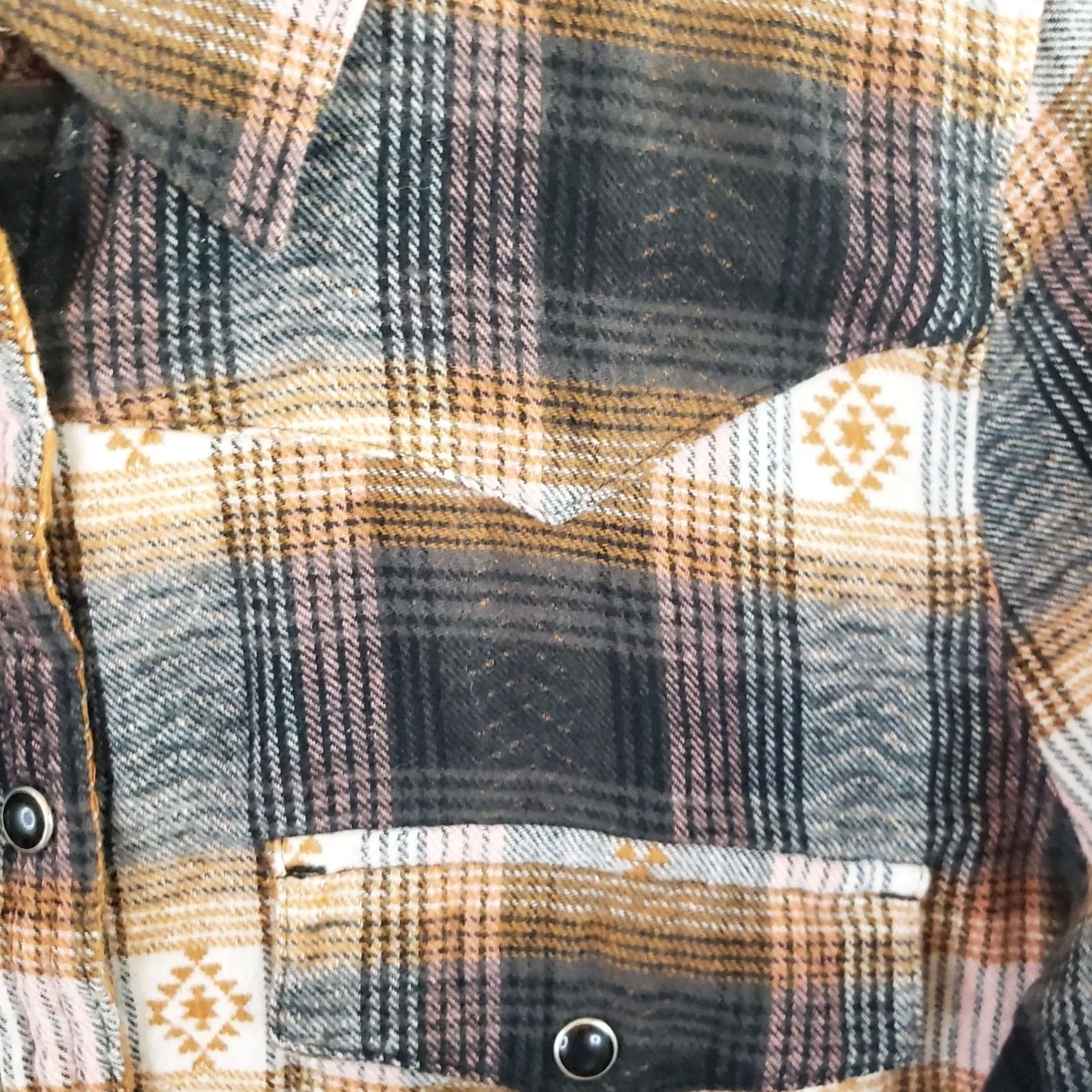 Vintage Shyanne Western Flannel Shirt Womens M Brown Plaid Pearl Snap Long Sleeve Size M / US 6-8 / IT 42-44 - 5 Thumbnail