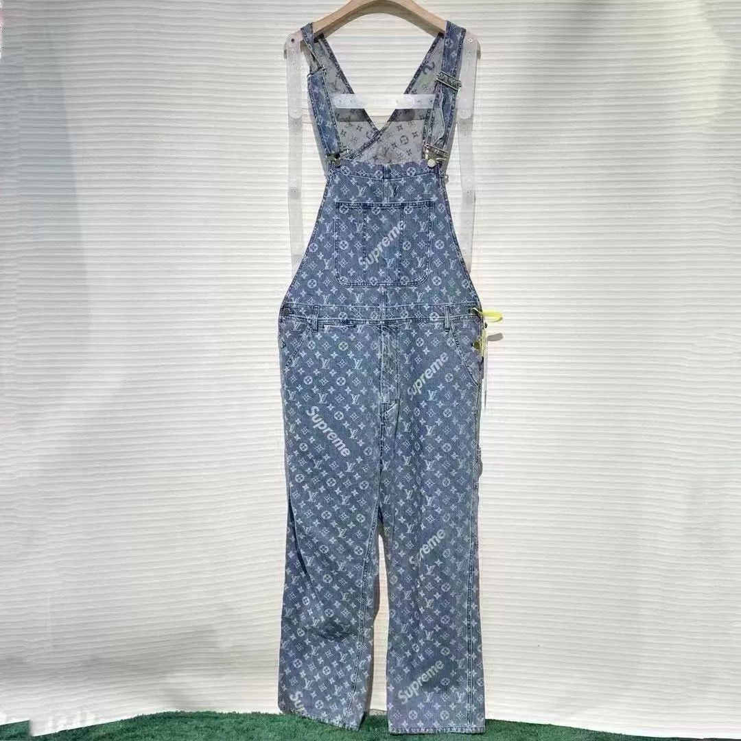 Louis Vuitton Louis Vuitton x Supreme Monogram Denim Overalls Size US 34 / EU 50 - 1 Thumbnail