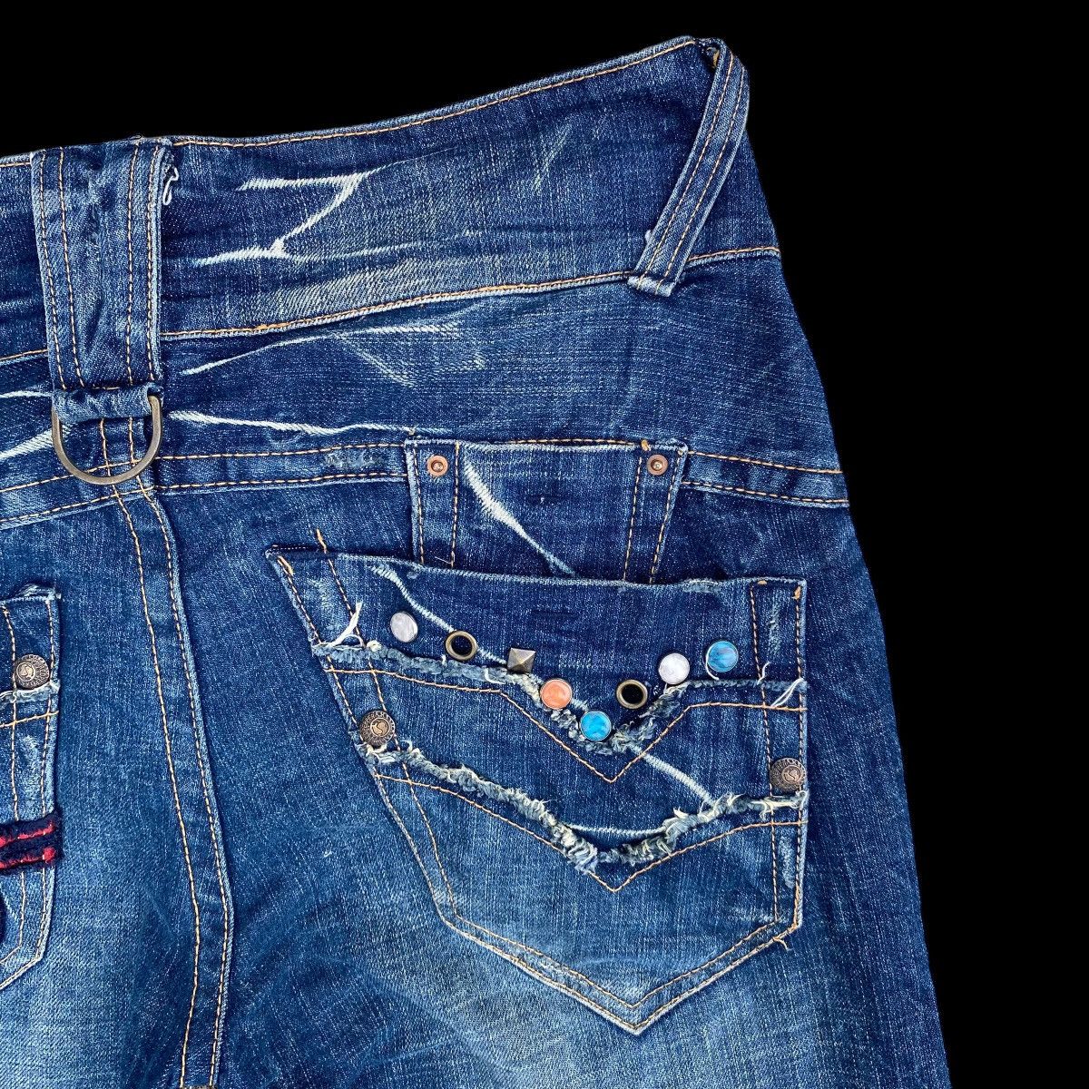 Japanese Brand × Vintage Lightning⚡️Red pepper Rooted Denim Jeans Size US 35 - 11 Thumbnail
