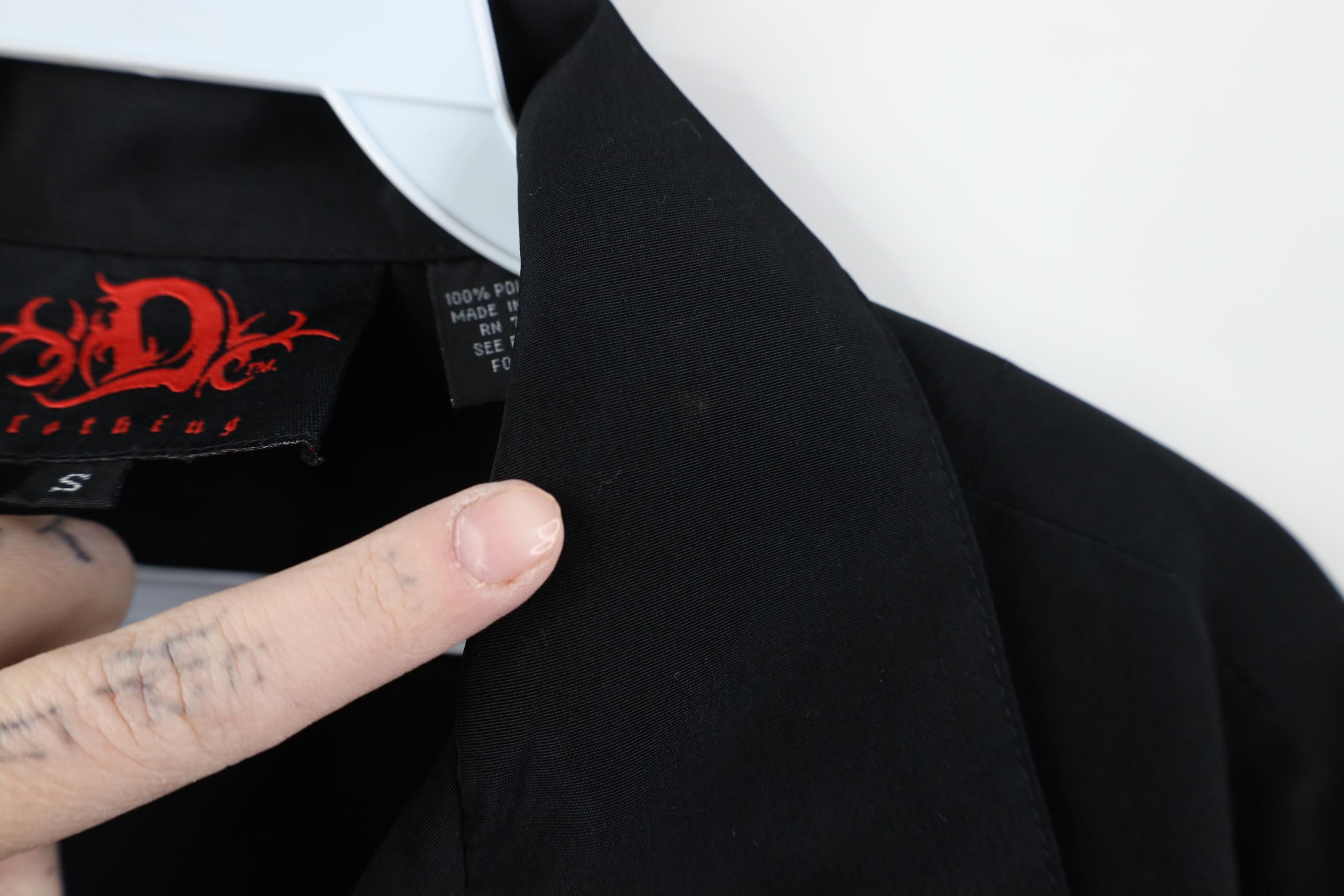 Vintage Vintage 90s Y2K Streetwear Fire Flames Looped Collar Shirt Size US S / EU 44-46 / 1 - 4 Thumbnail