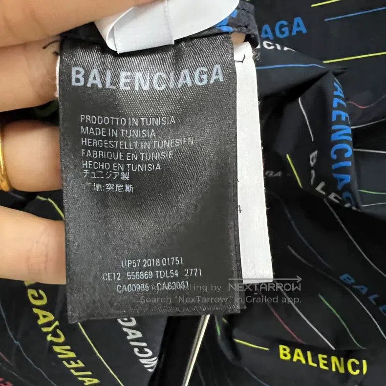 Balenciaga Balenciaga Stripe Logo Printed Short Sleeve Shirt Size US XXS / EU 40 - 4 Thumbnail