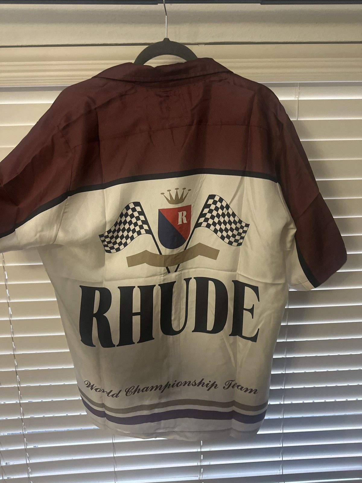 Rhude RHUDE 100% Silk Bull Market Racing Team Shirt Fall 2022 Coll Size US L / EU 52-54 / 3 - 2 Thumbnail