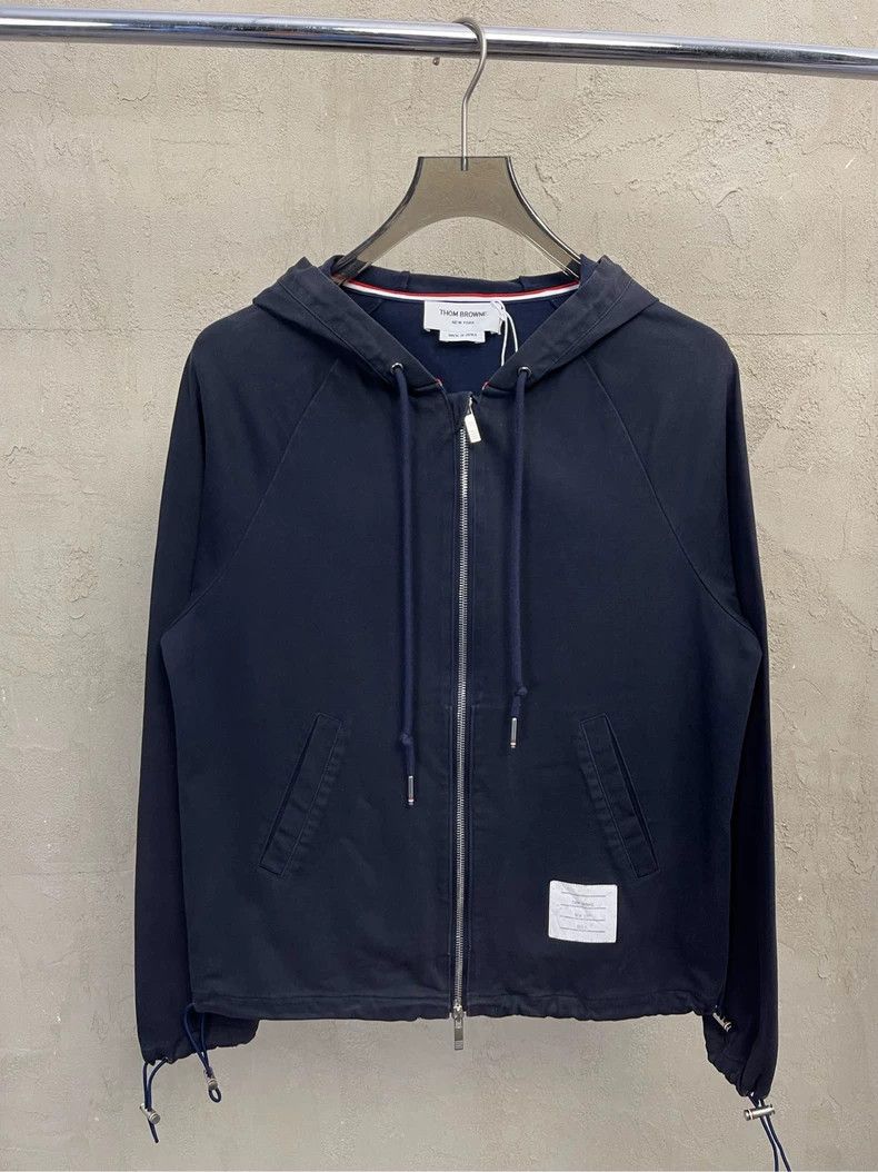 Thom Browne Thom browne Dark blue hem cuff drawstring zipper jacket 250 Size US S / EU 44-46 / 1 - 2 Thumbnail