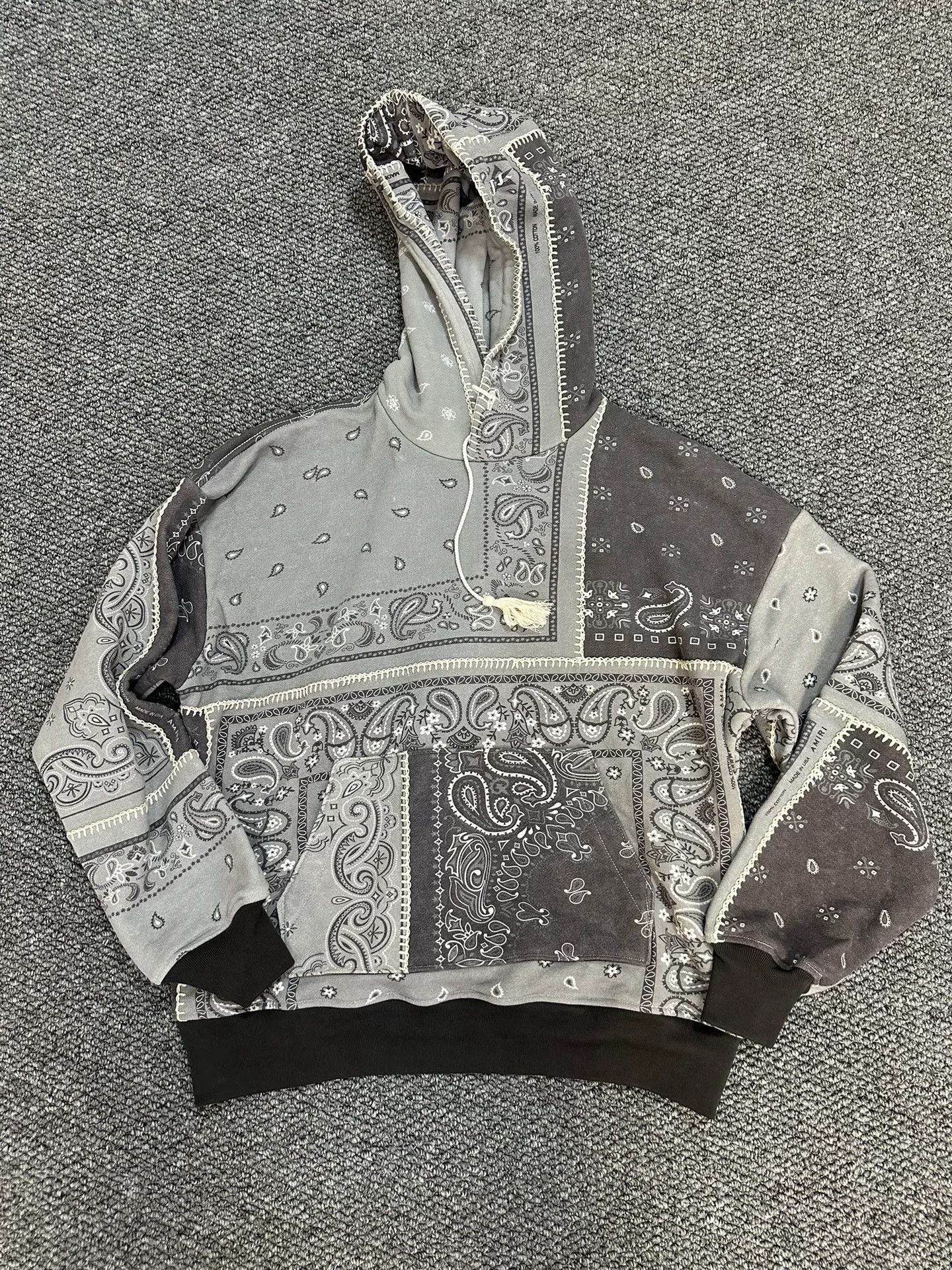 Amiri Amiri Paisley Patchwork Hoodie Size US S / EU 44-46 / 1 - 1 Thumbnail