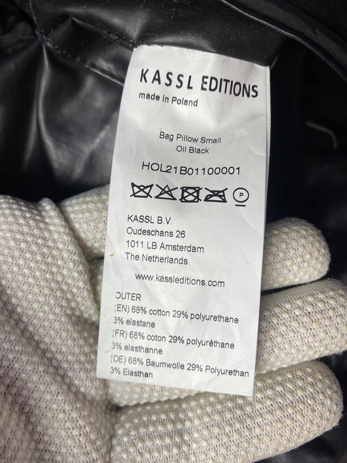 Kassl Editions Kassl Editions Small Leather Lacquer Pillow Bag Size ONE SIZE - 5 Thumbnail