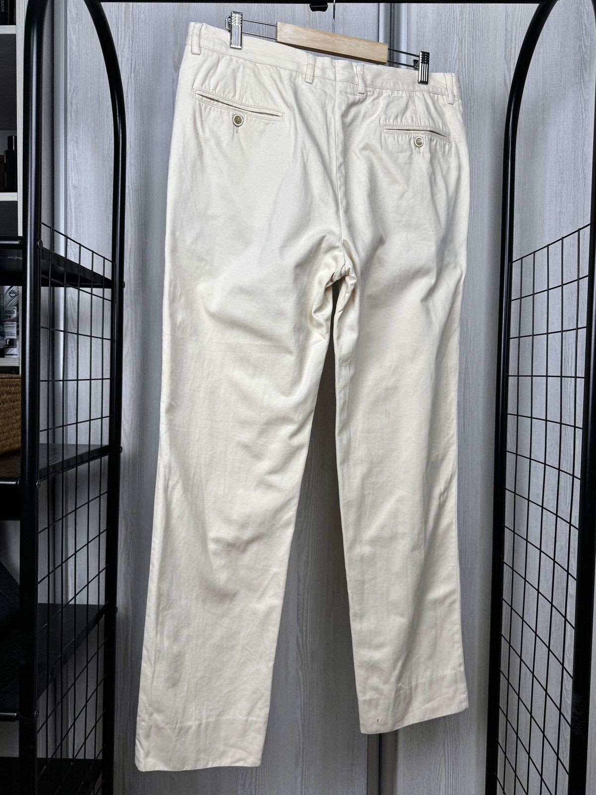 Brunello Cucinelli Brunello Cucinelli double knee cotton beige ivory pants 52 Size US 36 / EU 52 - 6 Thumbnail