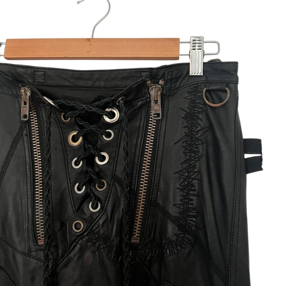 If Six Was Nine Ifsixwasnine mud leather lace up long skirt | Grailed