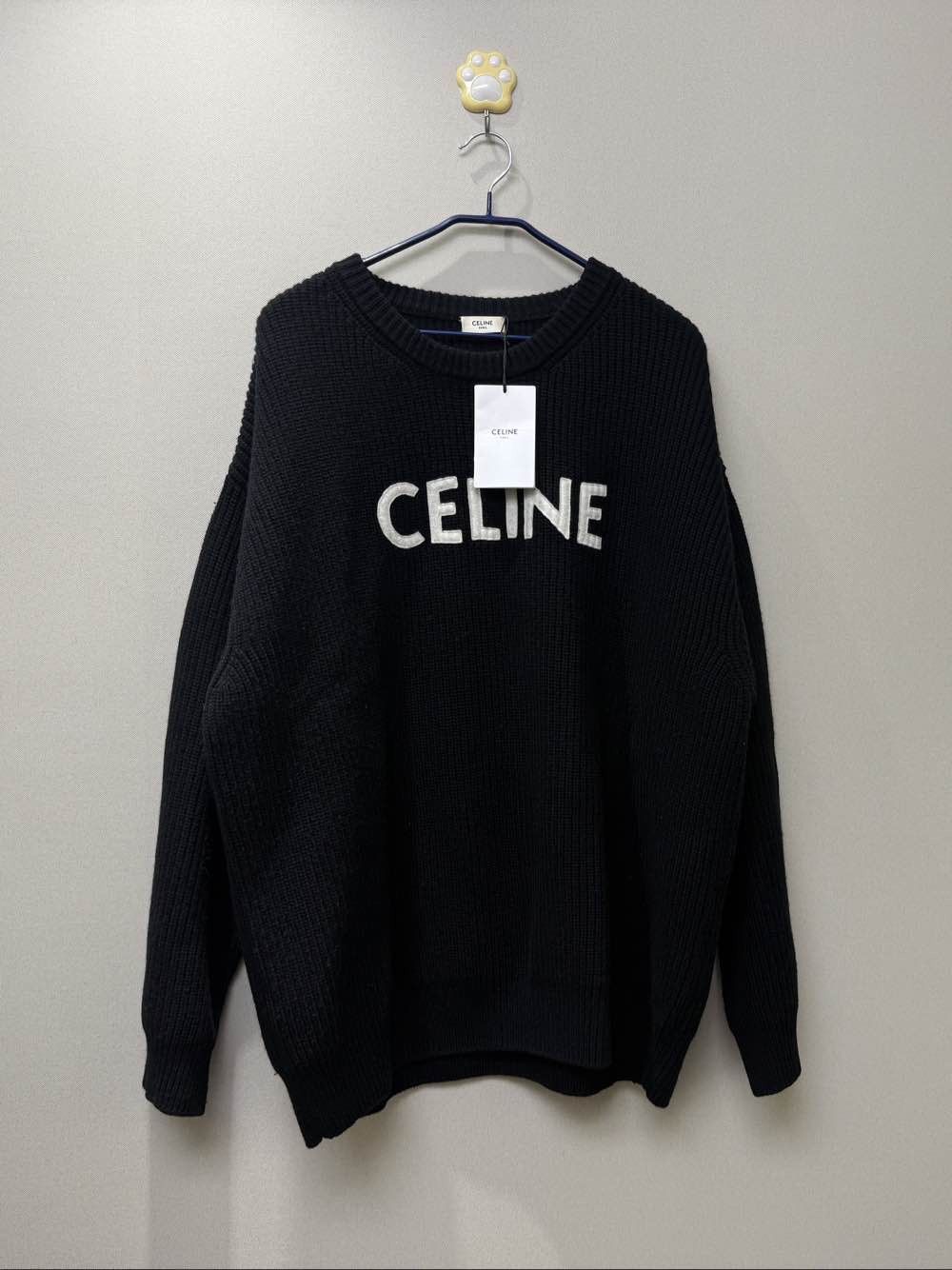 Celine Celine Logo Embroidery Wool Sweater Size L Size US L / EU 52-54 / 3 - 1 Thumbnail