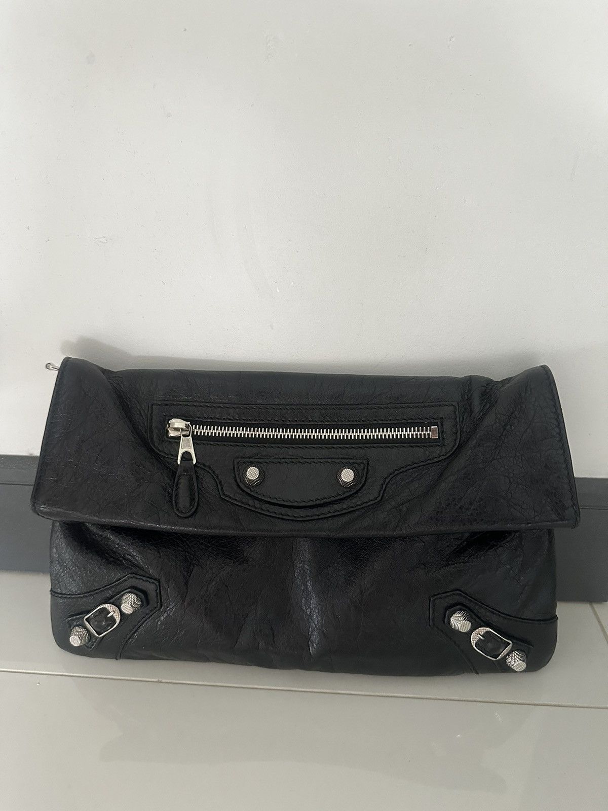 Balenciaga balenciaga black leather clutch bag envelope lambskin Size ONE SIZE - 12 Thumbnail