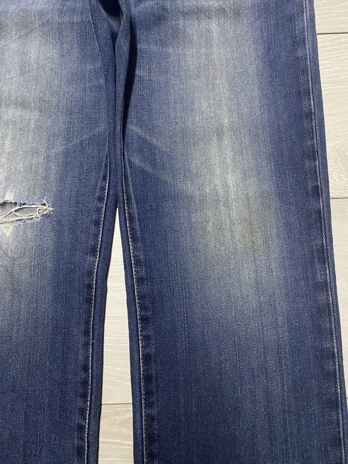 Edwin Vintage Edwin 503 Faded Wash Distressed Slim Fit Jeans Size US 32 / EU 48 - 8 Thumbnail