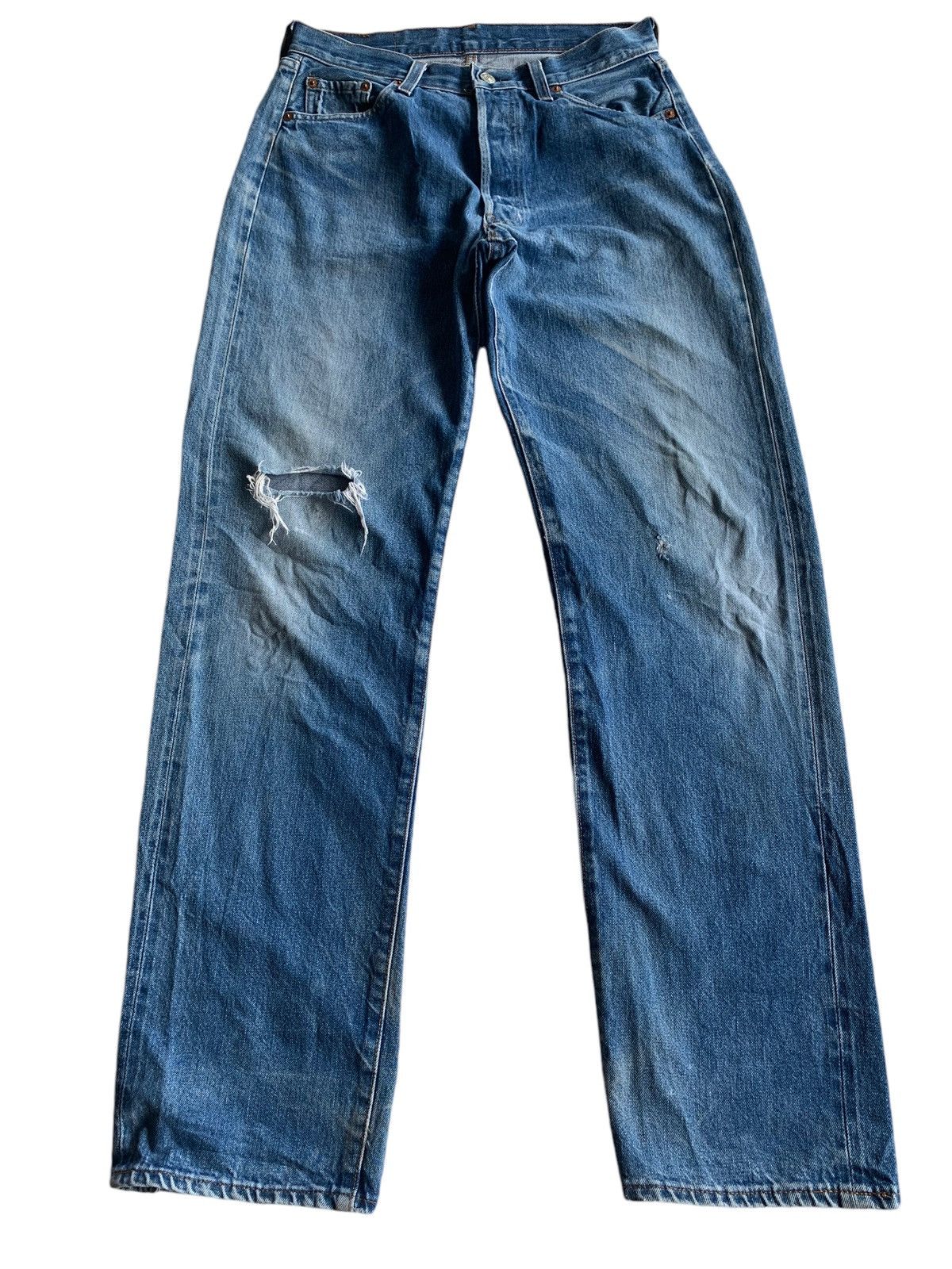 Levi's VINTAGE LEVIS 501XX BIG E SELVEDGE DISTRESSED DENIM Size US 29 - 4 Thumbnail